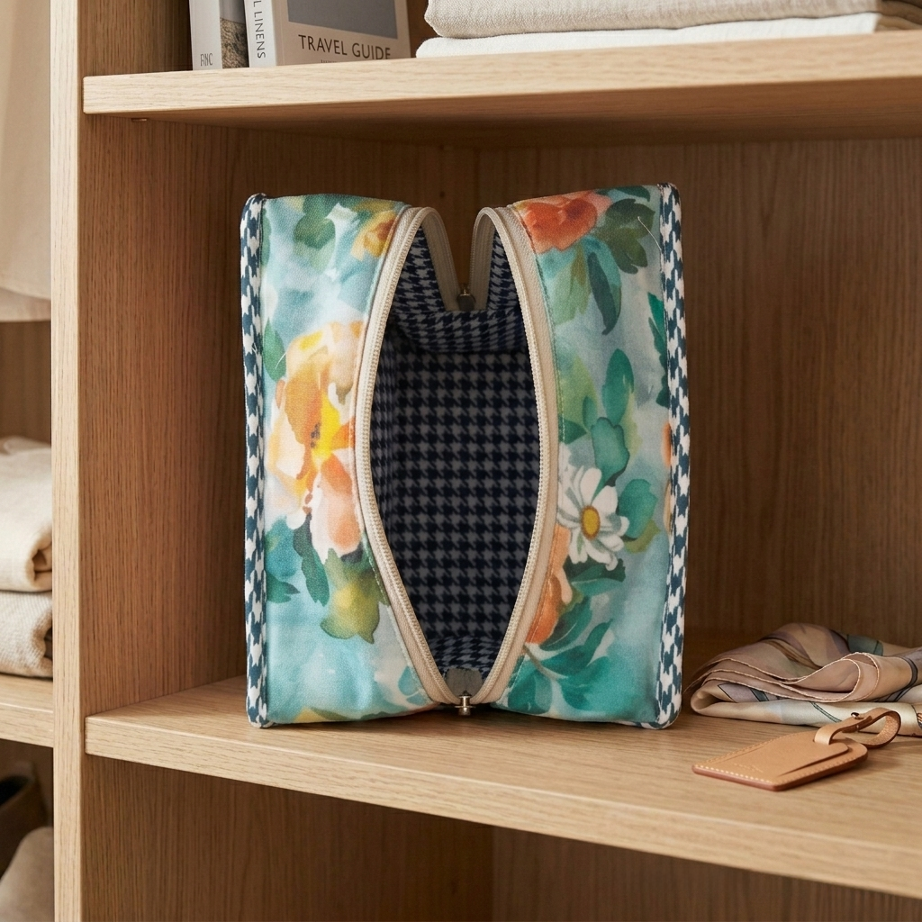 FLORAL MEADOW BLOOM PRINT GRAND SHOE ZIP BOX