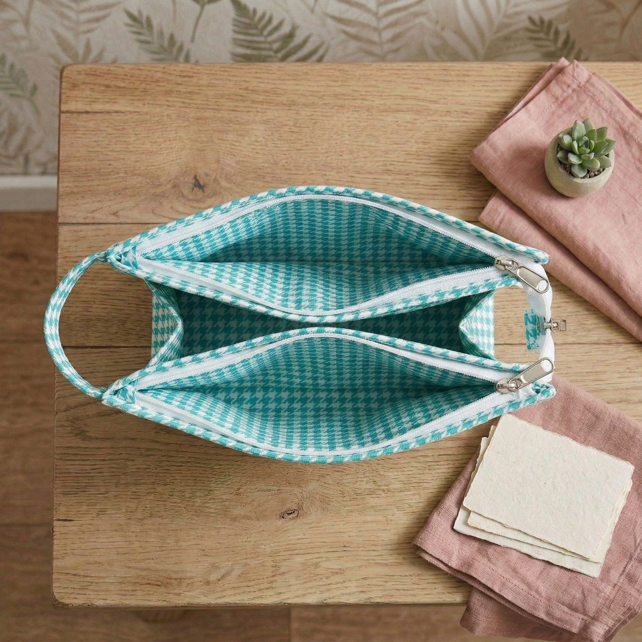 FRUIT FIESTA PRINT TRIOZIP TOILETRY BAG