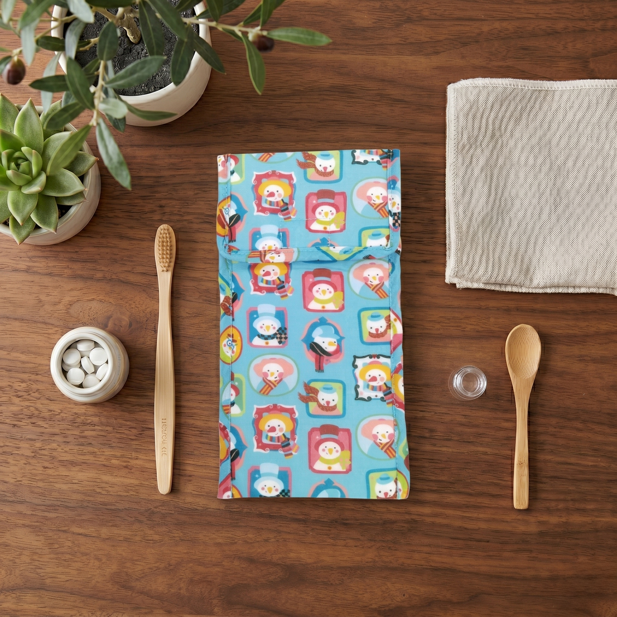 SNOWBUDDIES BLUE PRINT TRAVEL DENTAL KIT