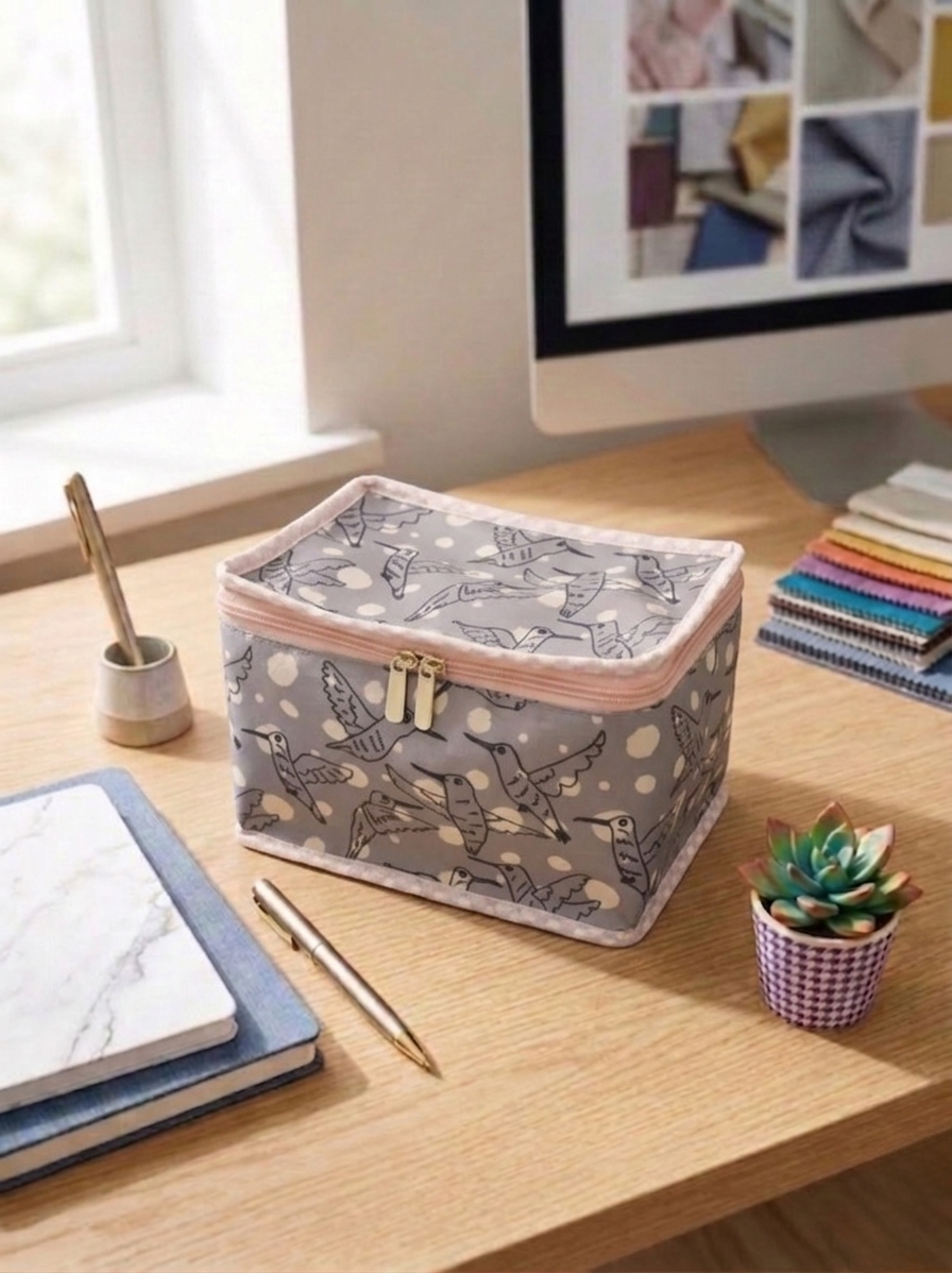 BIRDS PRINT  JEWELLERY  POUCH ORGANISER