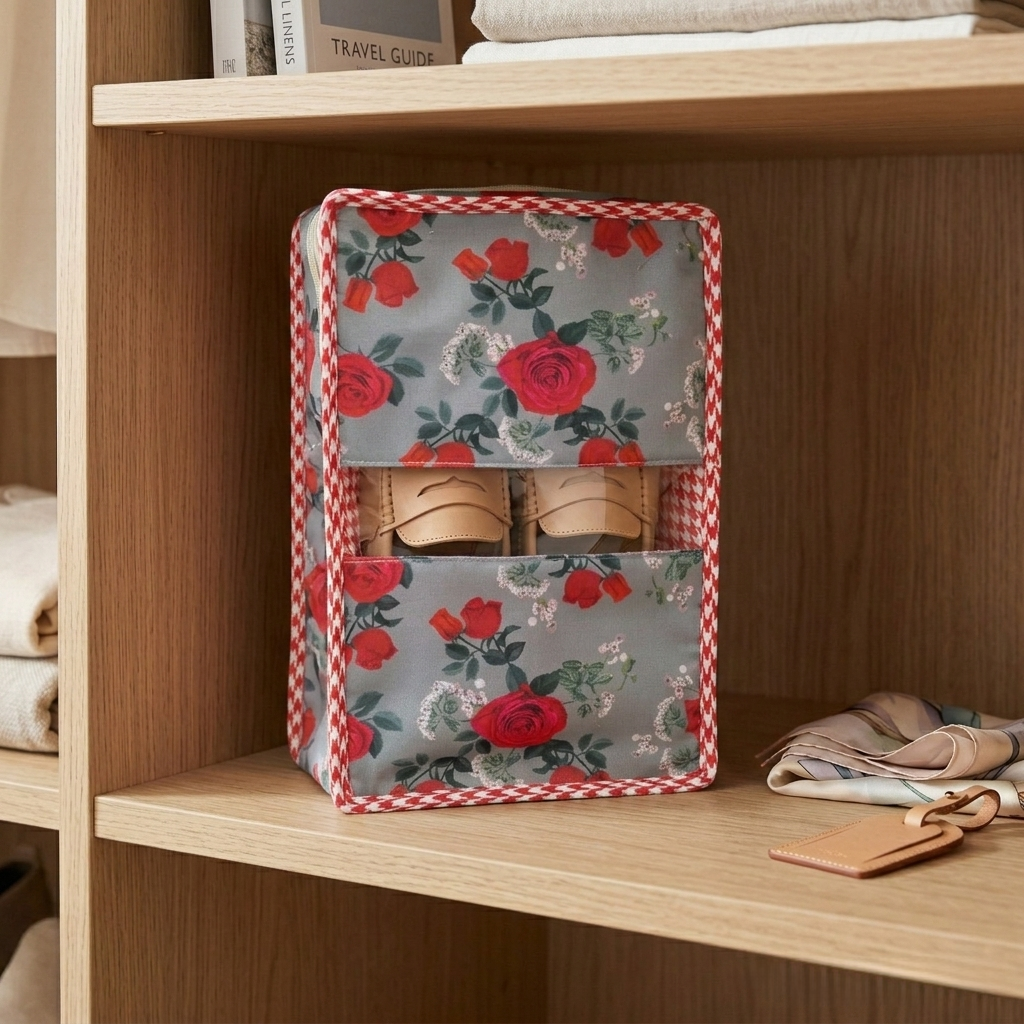 SCARLET ROSE PRINT Grand Shoe Zip Box