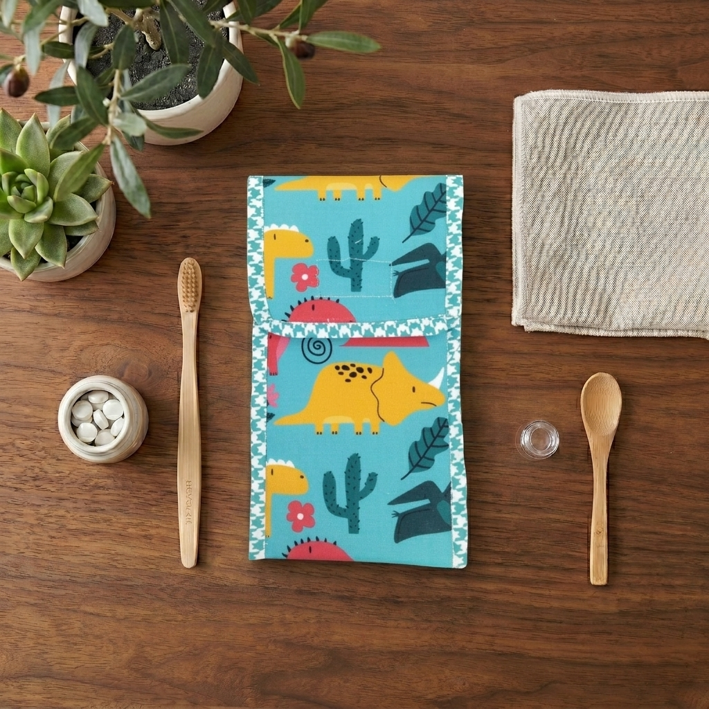 DINO SAFARI PRINT TRAVEL DENTAL KIT
