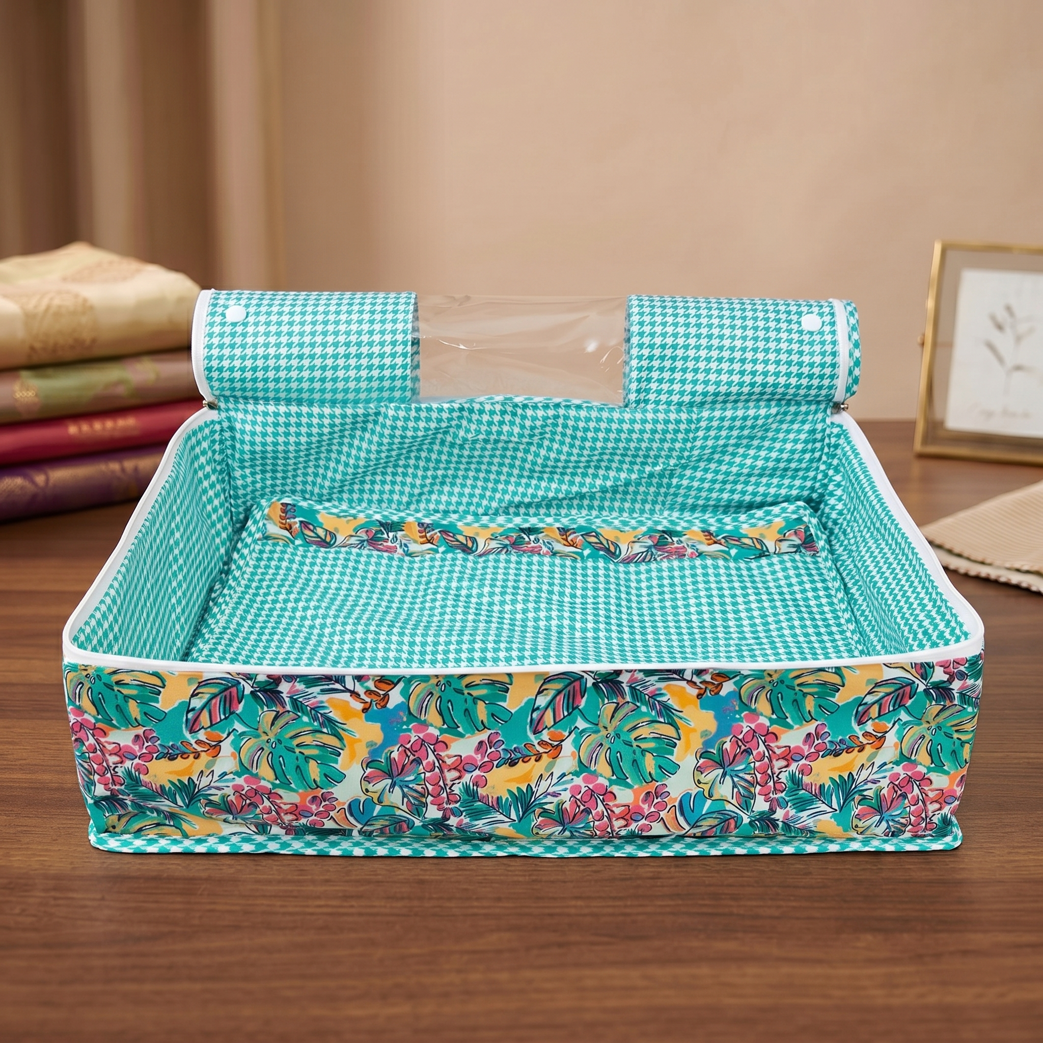 SUNSET JUNGLE PUNCH PRINT PRINT GRAND SAREE ORGANIZER
