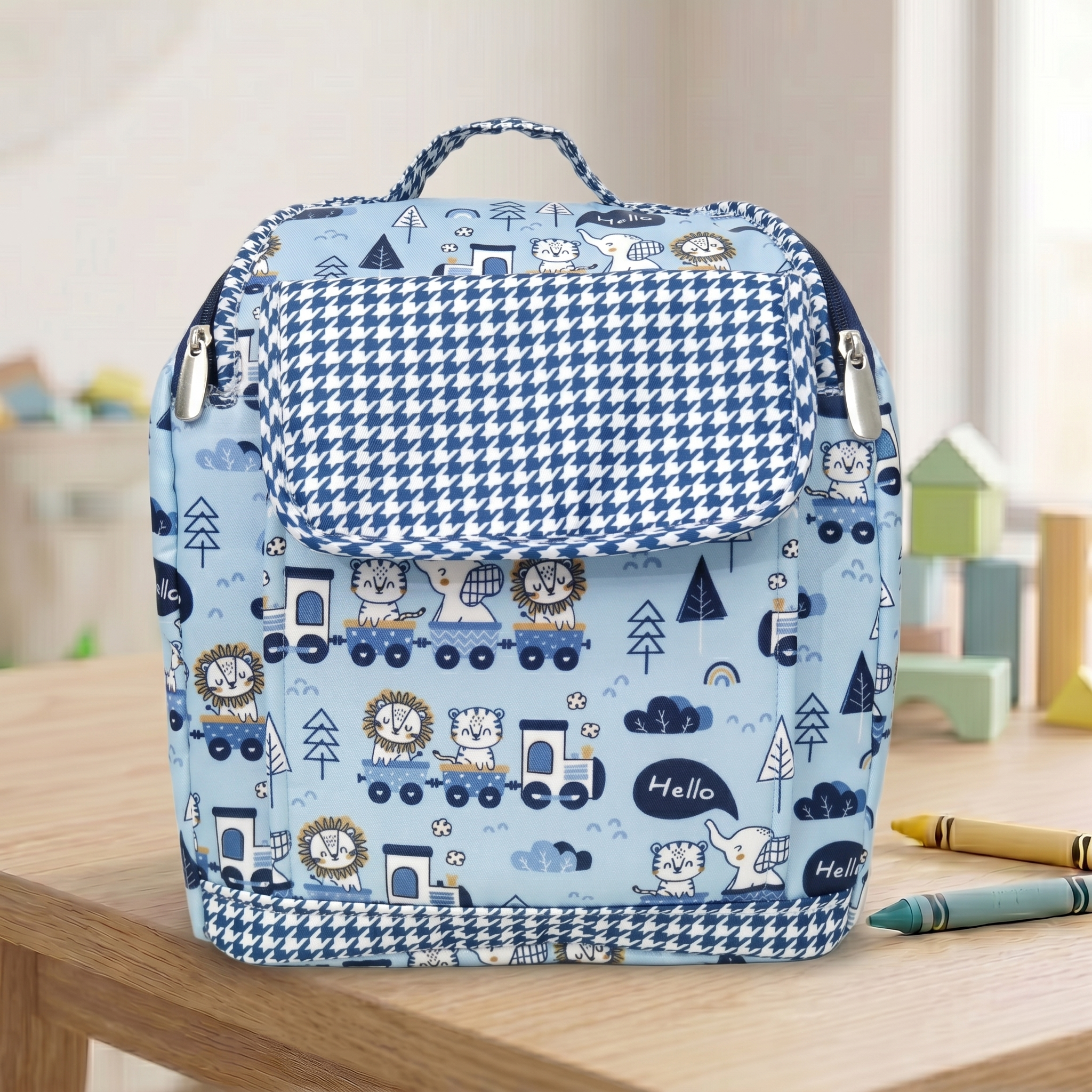 BLUE SAFARI EXPRESS PRINT MINI EXPLORER BACKPACK
