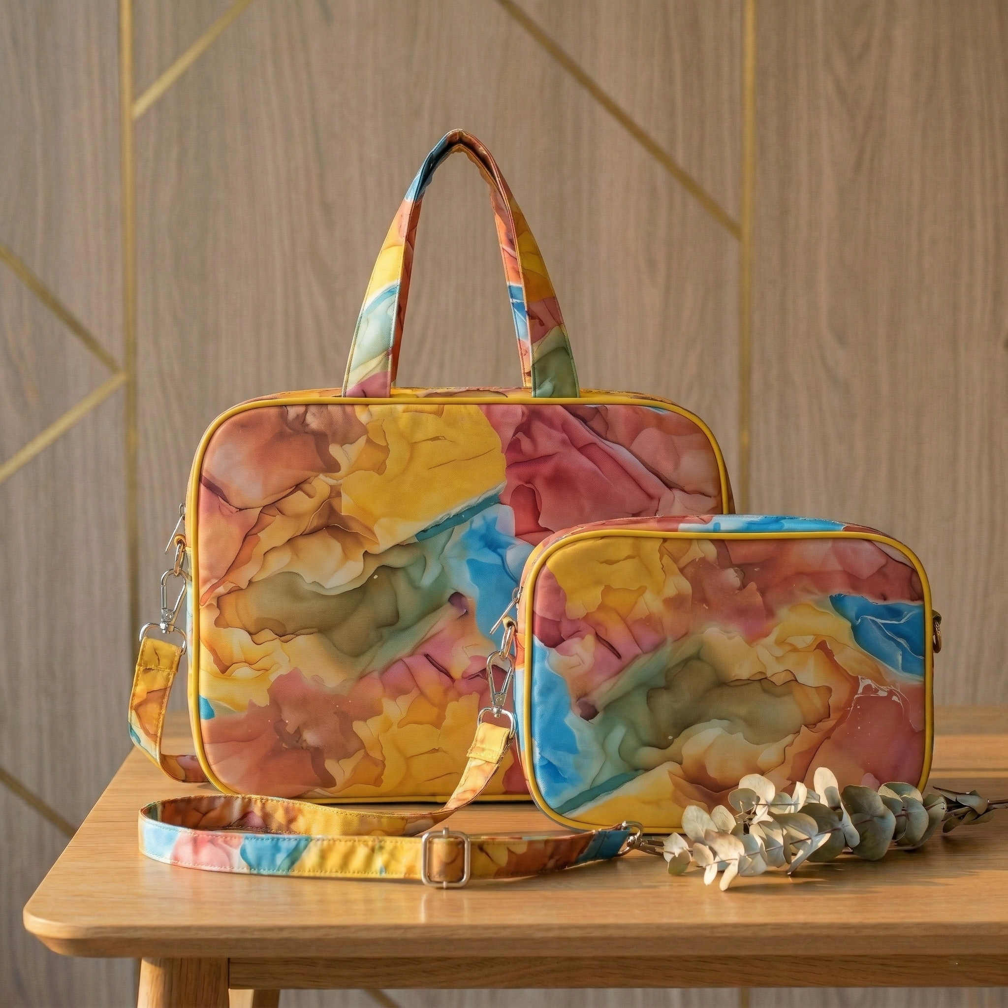COLOR CRUSH PRINT TRAVEL BAG