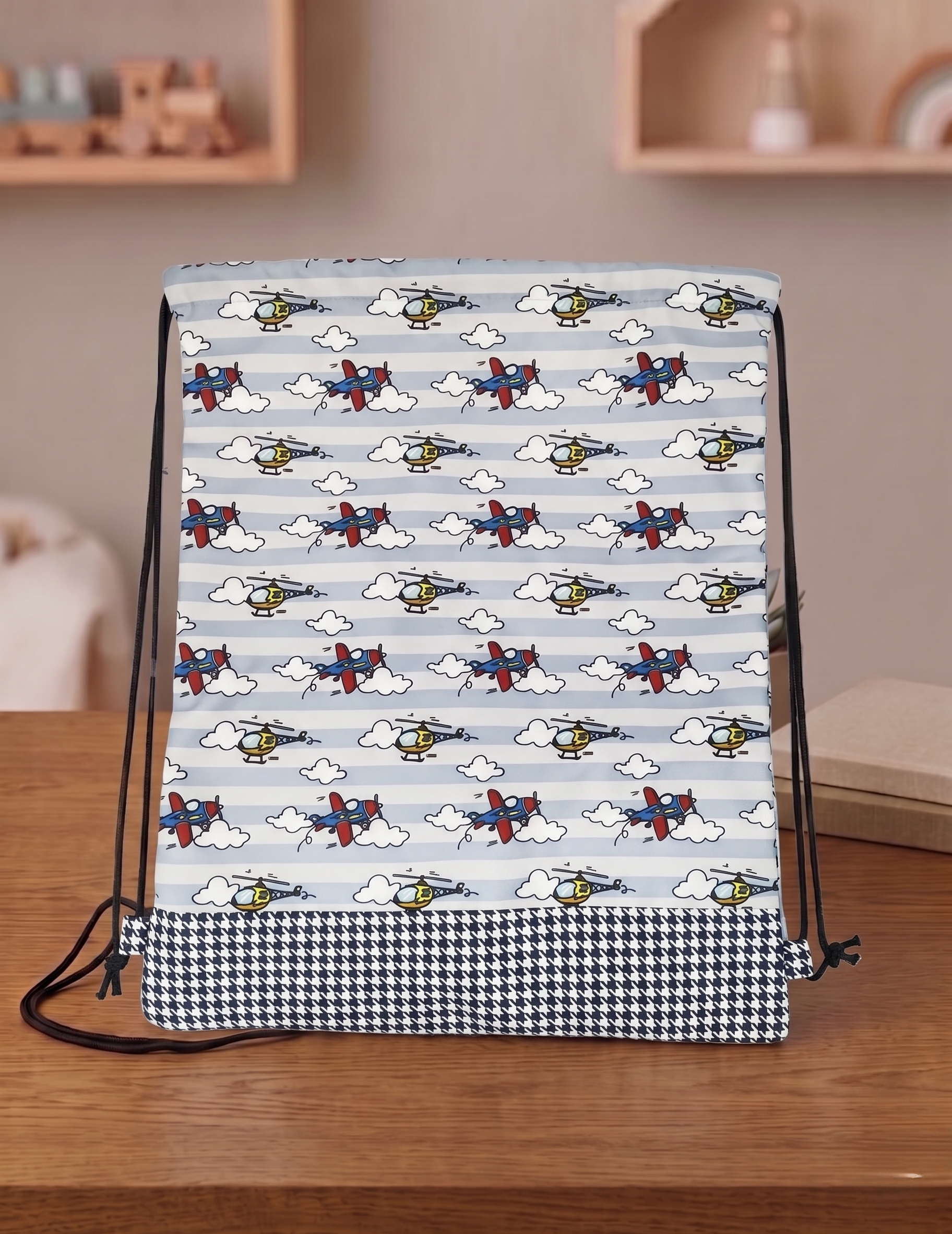 CLOUD CRUISERS PRINT DRAWSTRING BACKPACK