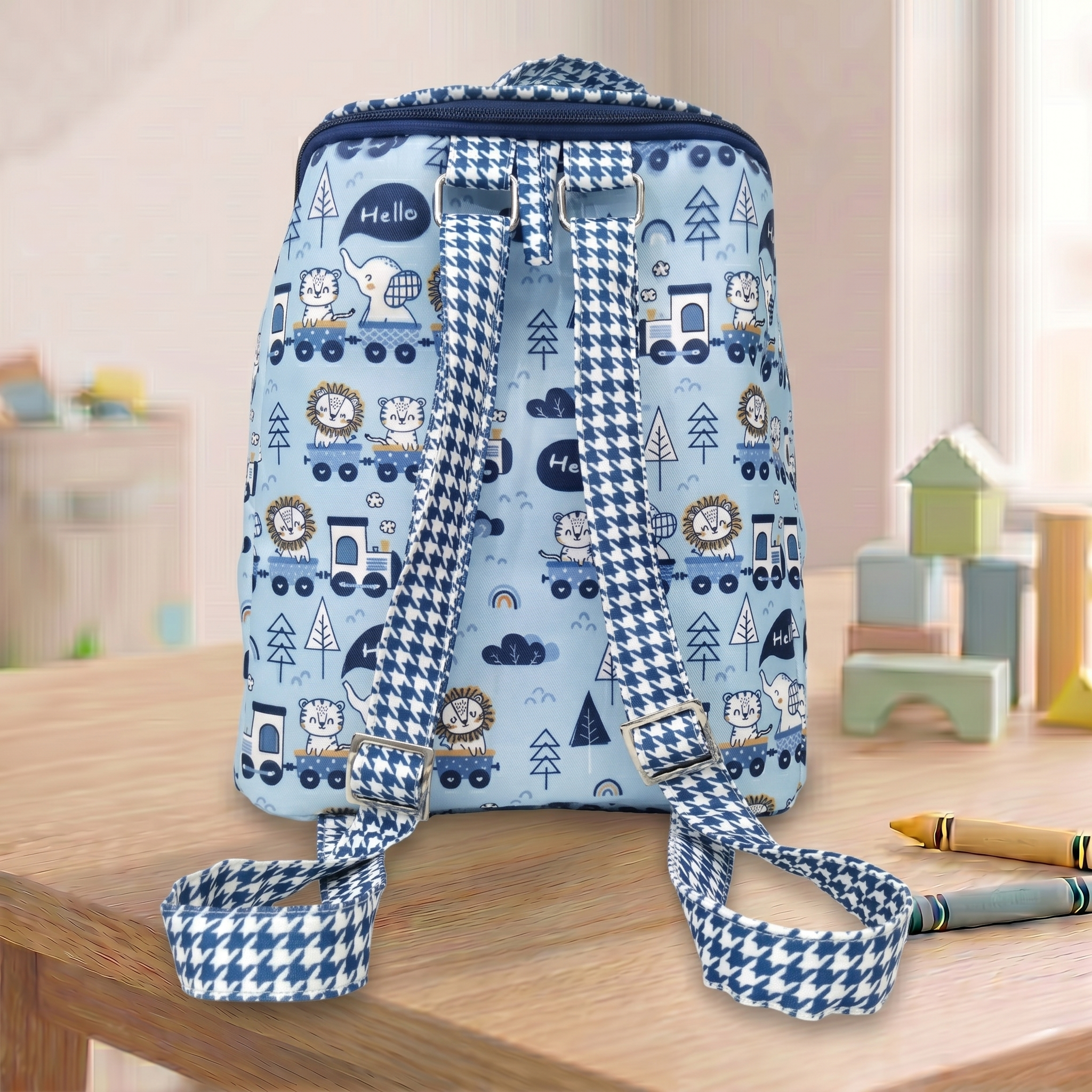 BLUE SAFARI EXPRESS PRINT MINI EXPLORER BACKPACK
