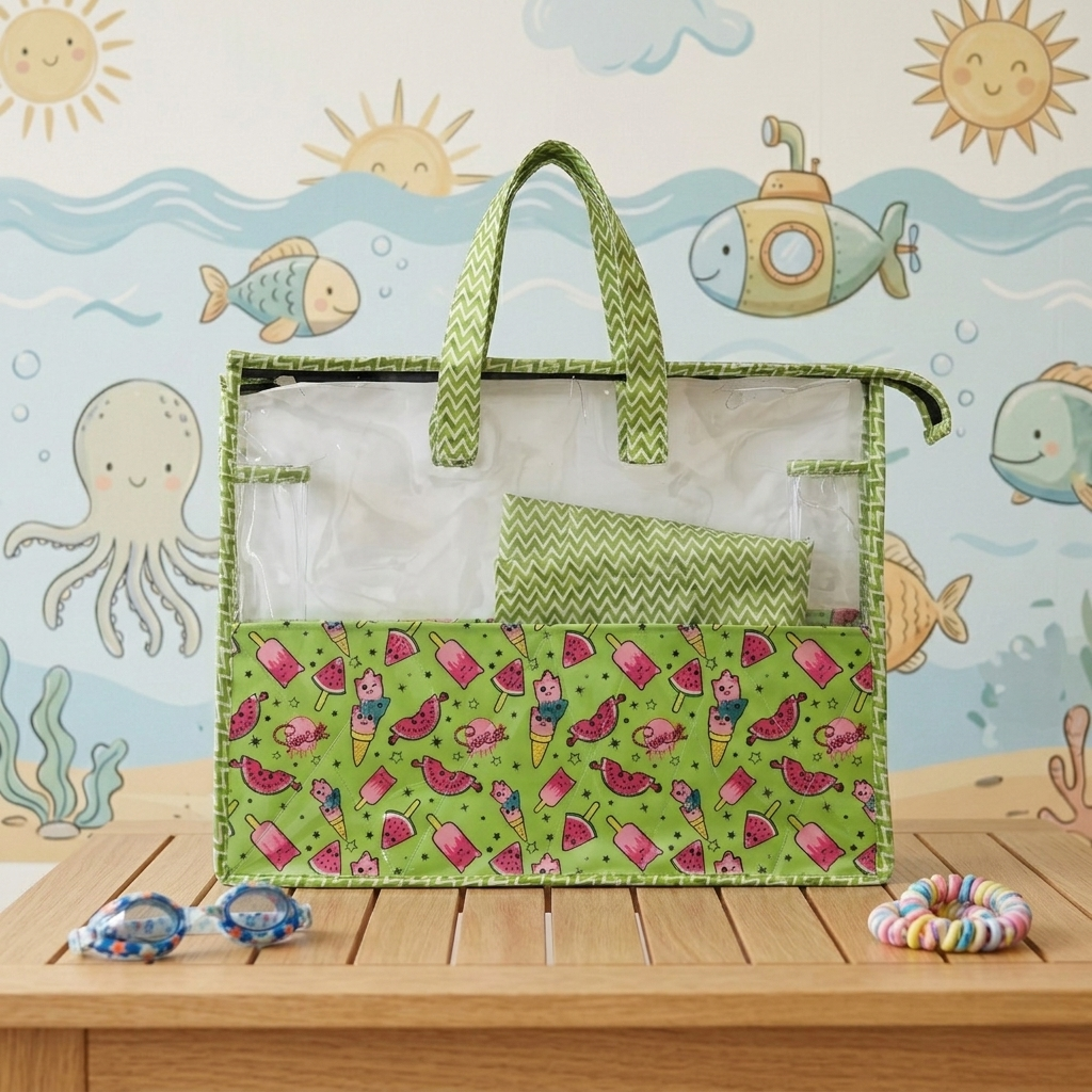 Tropical Bliss Print Swimming Bag