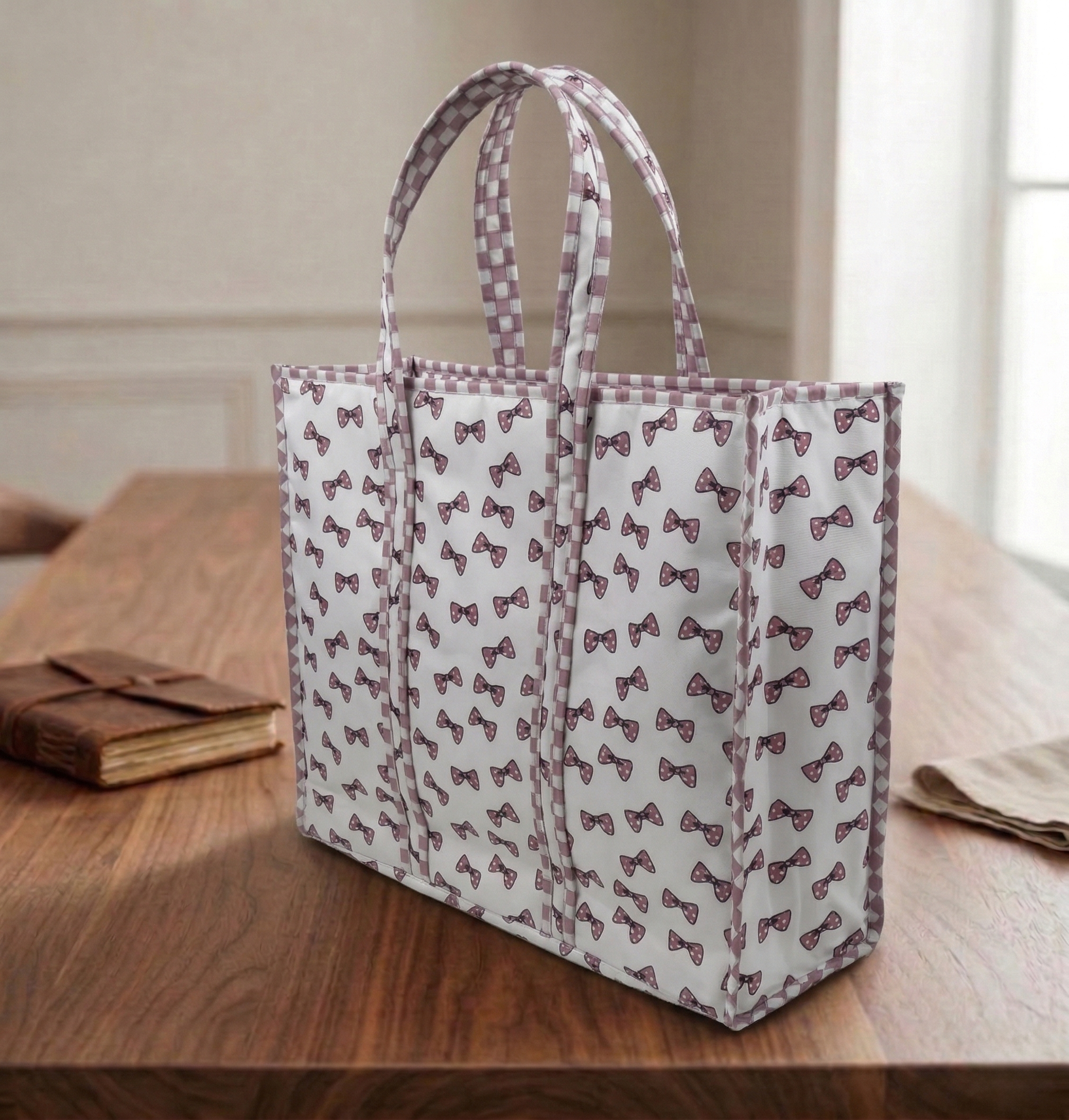Classy Bow Print Everyday Tote