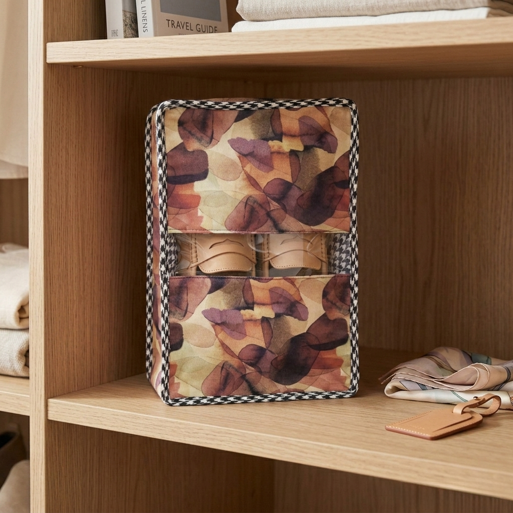 AUTUMN VEIL PRINT GRAND SHOE ZIP BOX