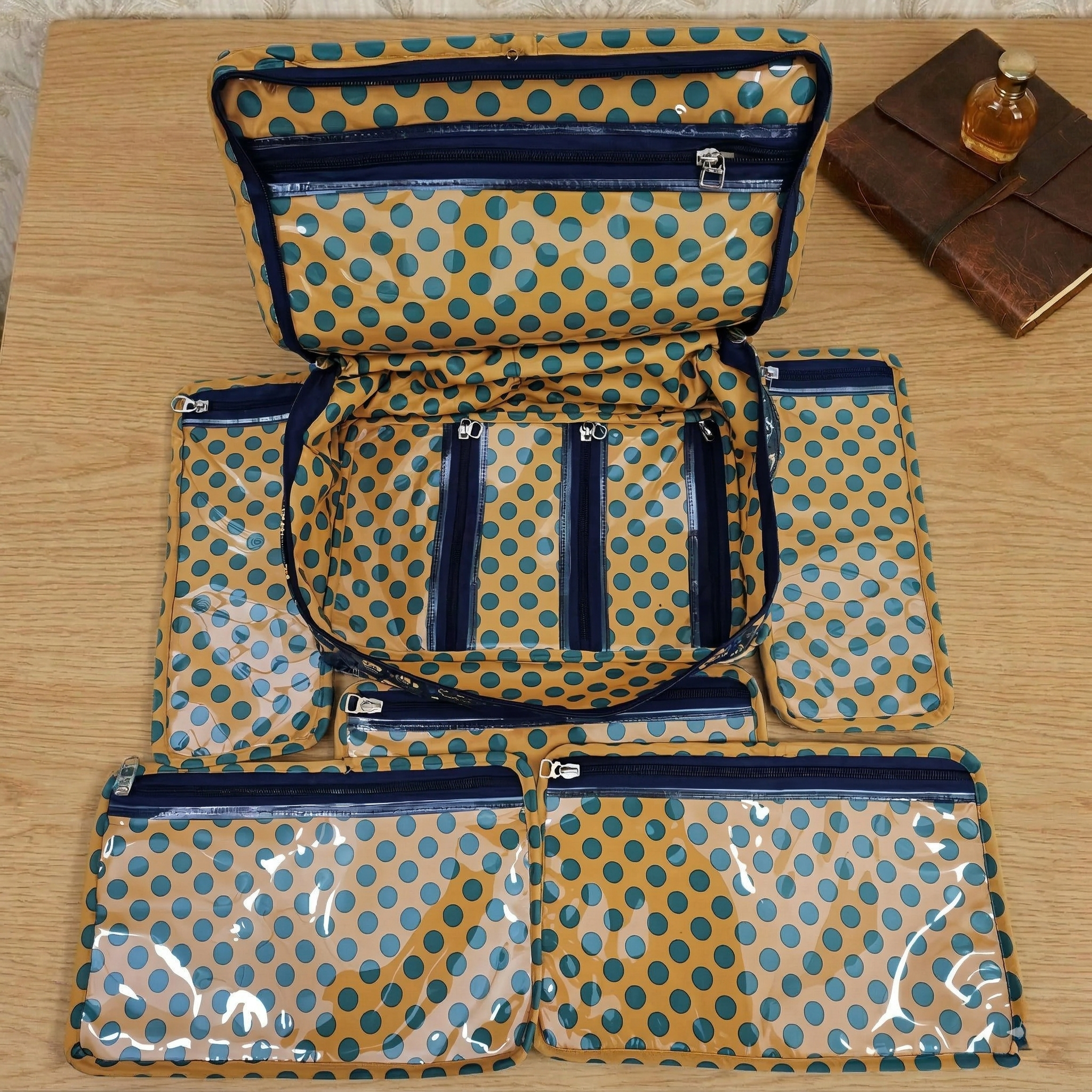 PEACOCK GLORY PRINT JEWELRY ORGANIZER