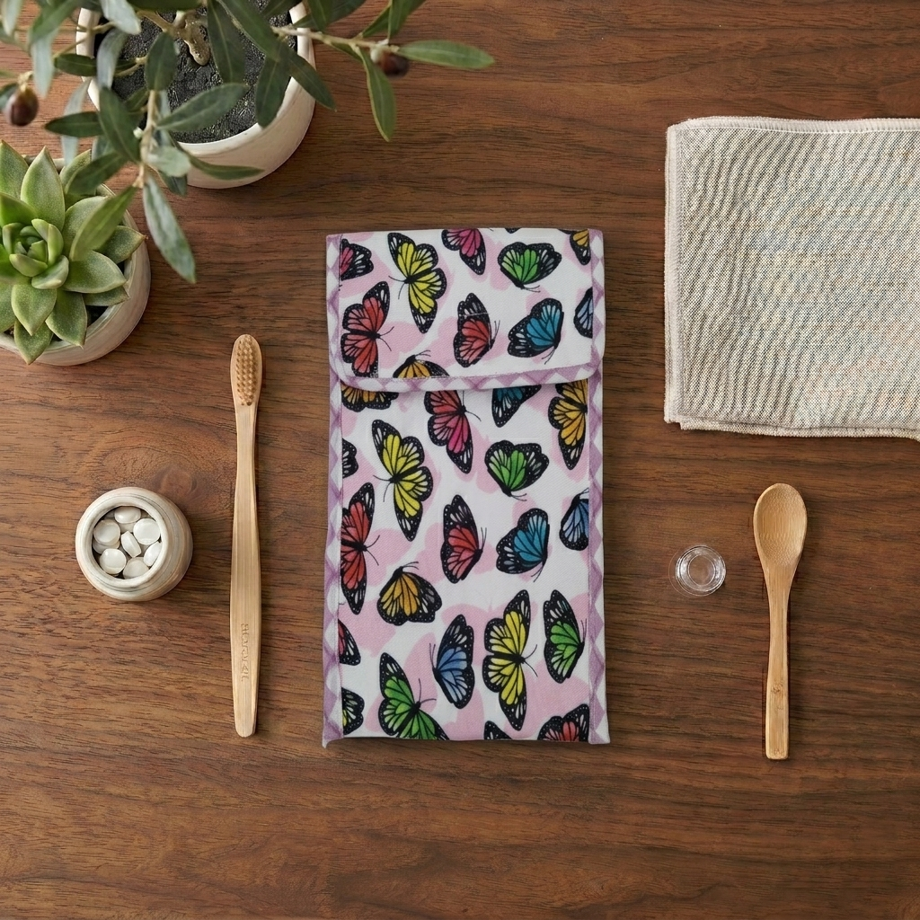 WING WHIMSY PRINT TRAVEL DENTAL KIT