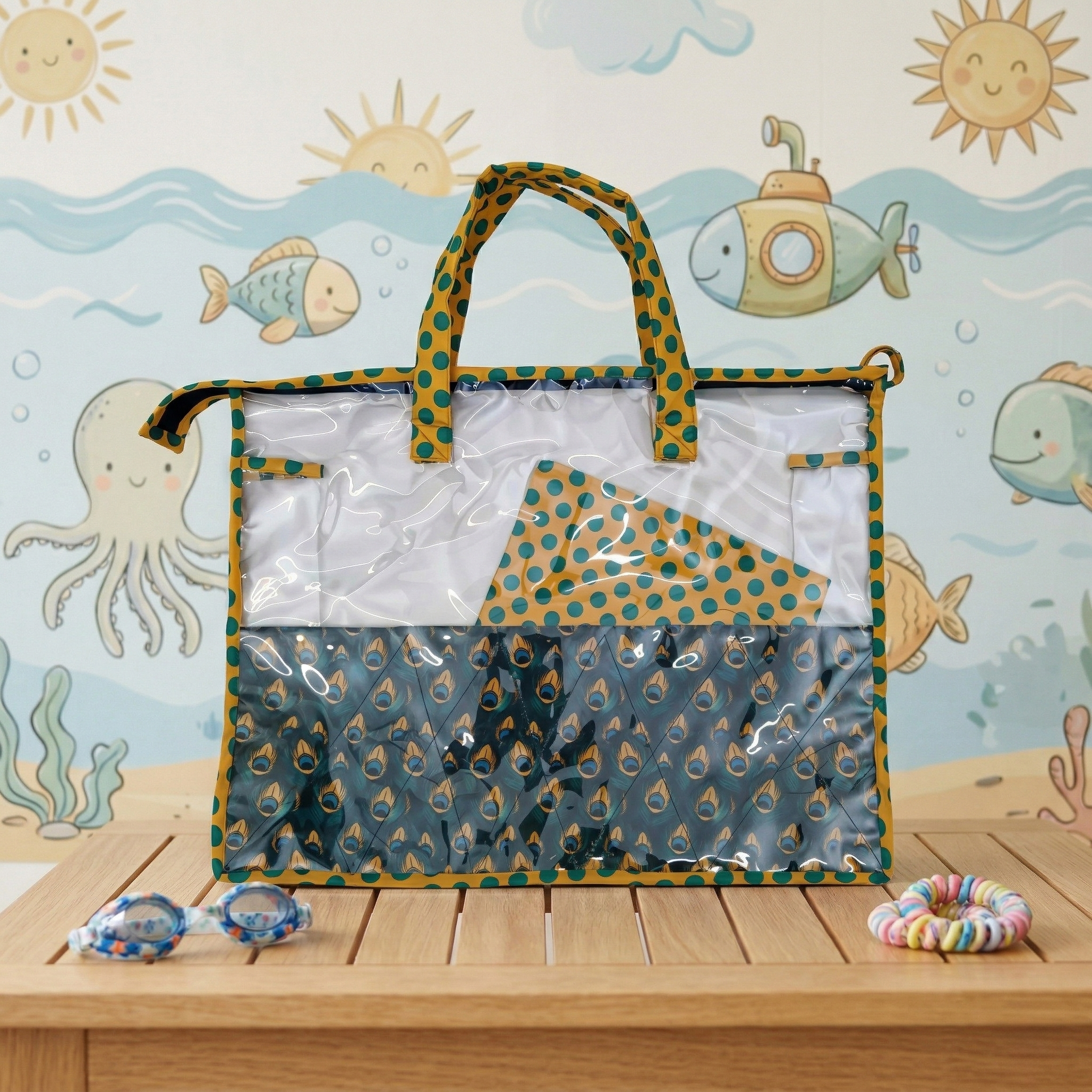 PEACOCK GLORY PRINT Swimming Bag