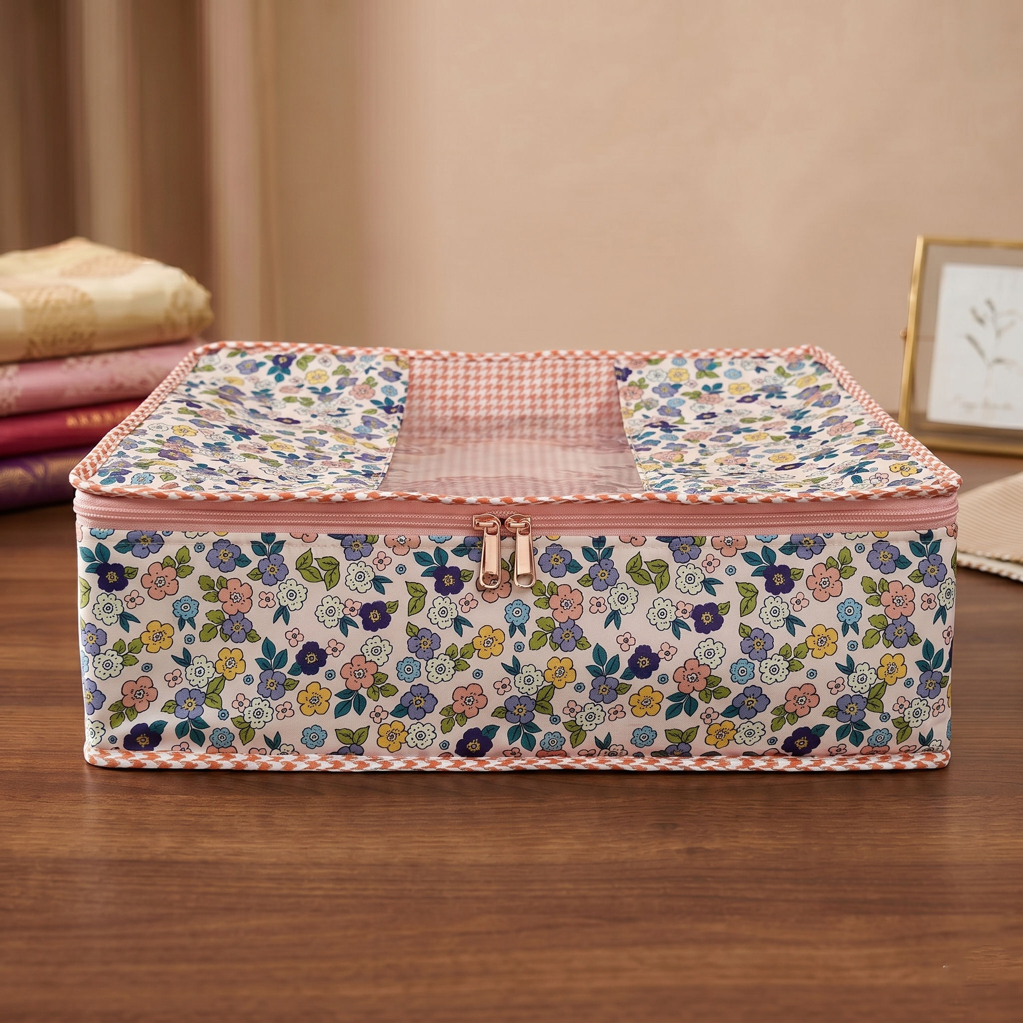 MIDNIGHT MARIGOLD PRINT GRAND SAREE ORGANIZER