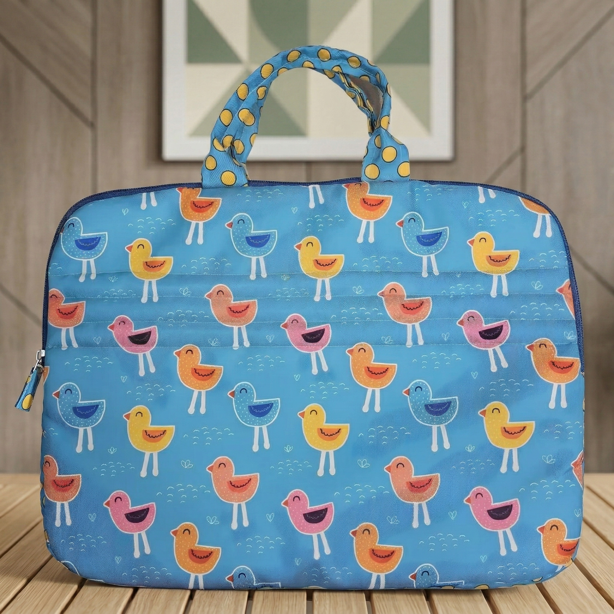 PLAYFUL BIRDS PRINT Laptop Bag