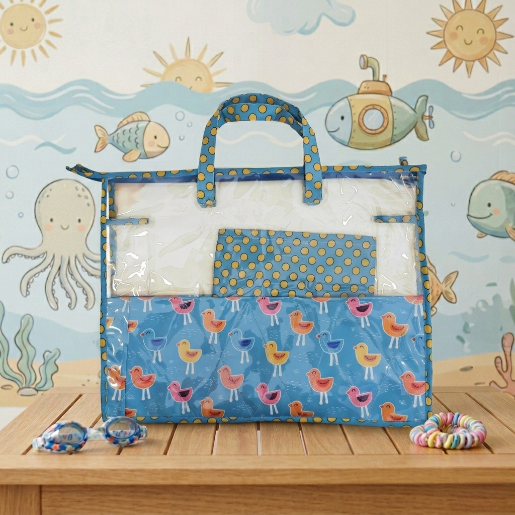 PLAYFUL BIRDS PRINT Swimming Bag