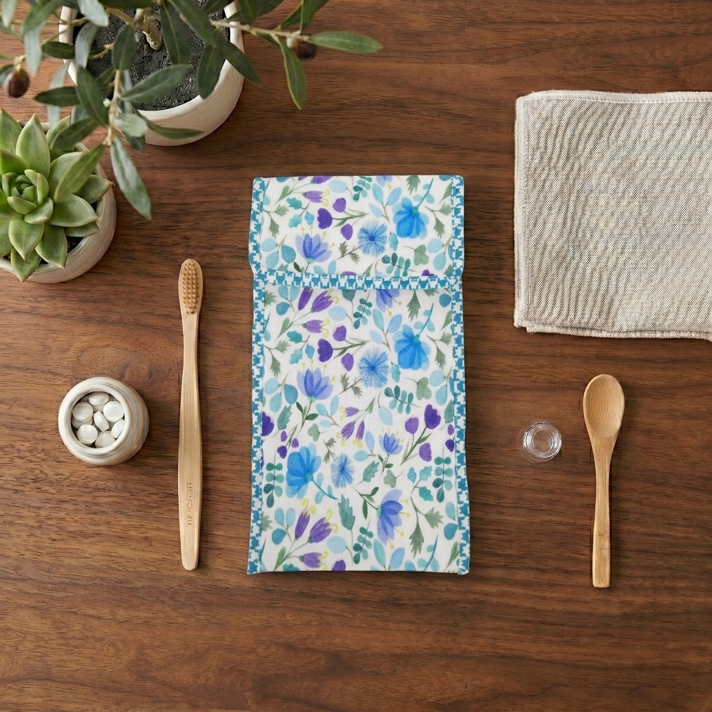 ARCTIC BLOOM PRINT TRAVEL DENTAL KIT