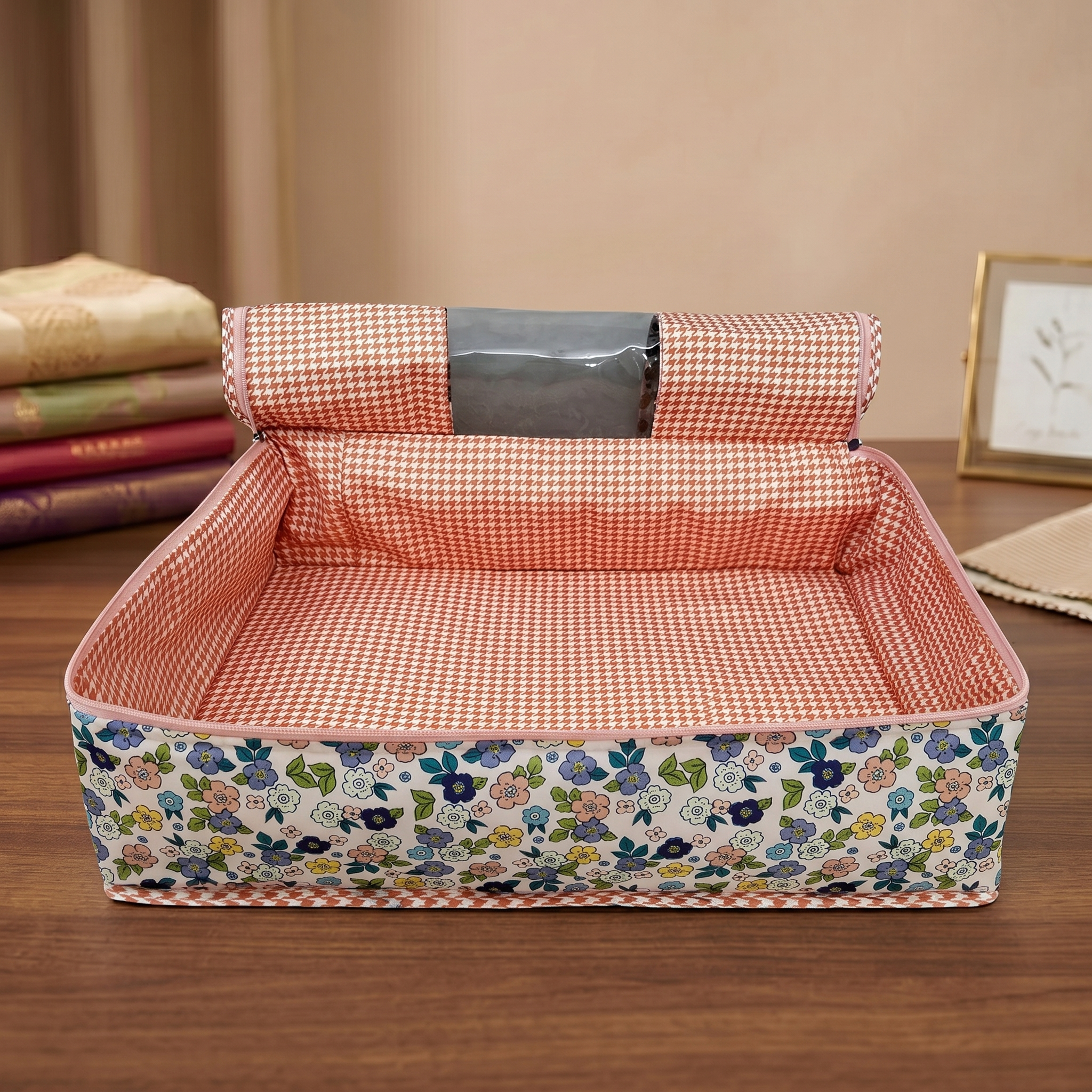 MIDNIGHT MARIGOLD PRINT GRAND SAREE ORGANIZER