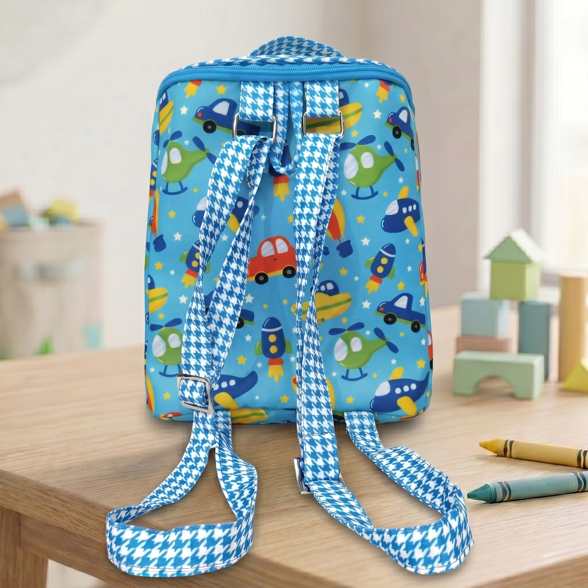 BLUE SKY TRAFFIC PRINT MINI EXPLORER BACKPACK