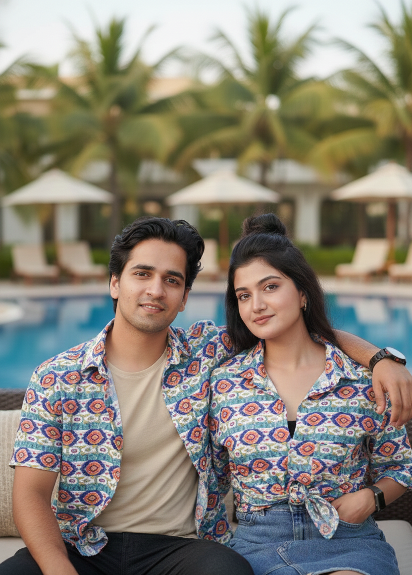 Abstract Couple shirt