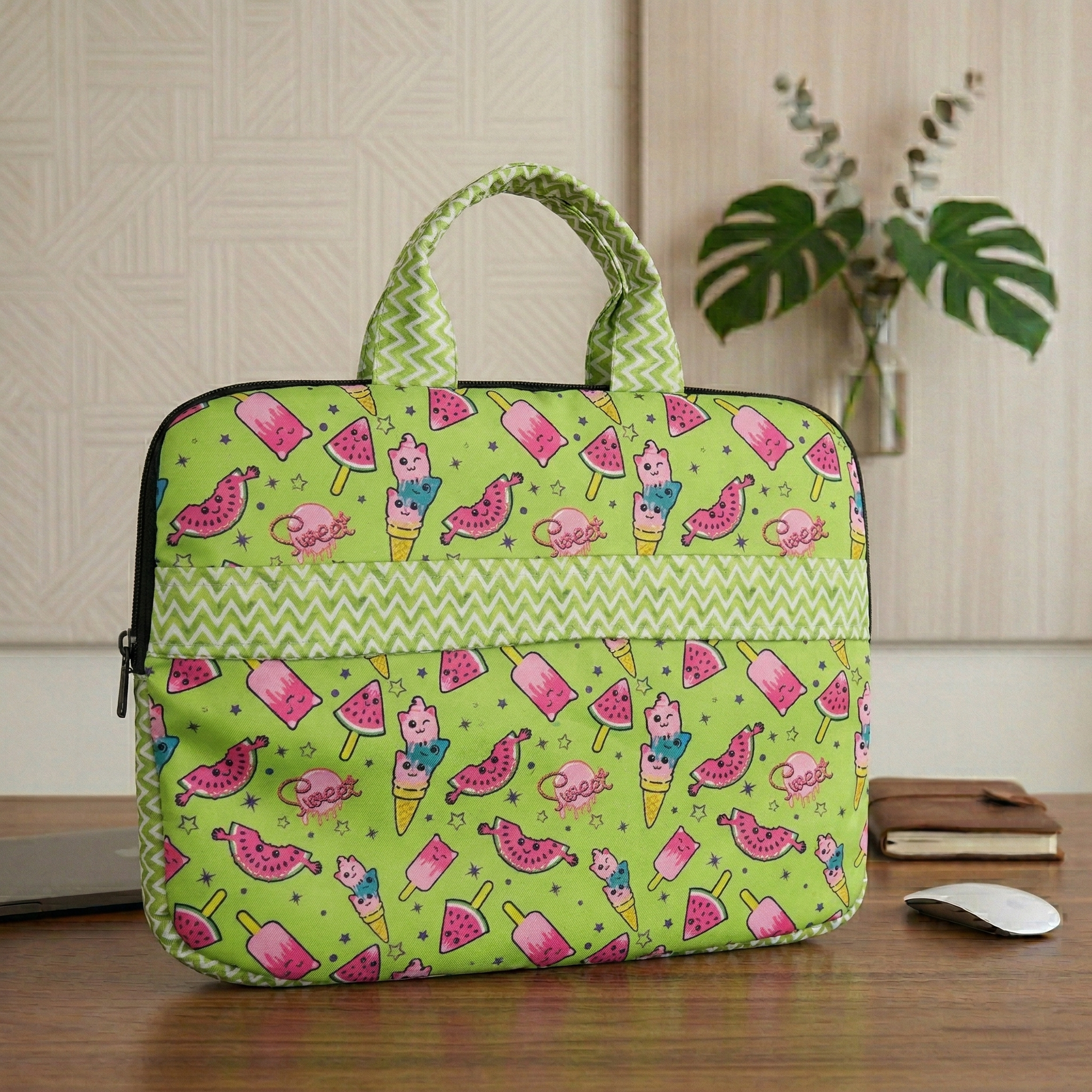 Tropical Bliss Print Laptop Bag