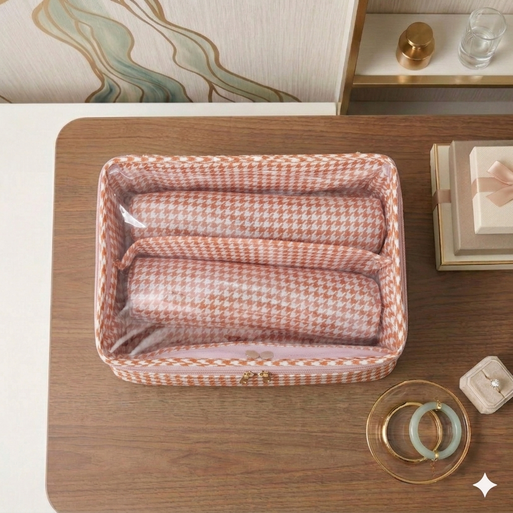 PEACH PETAL PARTY PRINT SMART BANGLE ORGANIZER