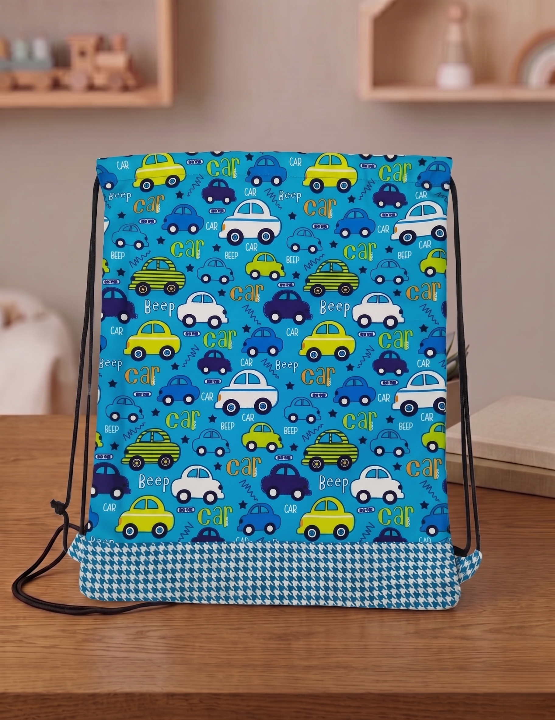 ROAD RUNNER PRINT DRAWSTRING BACKPACK