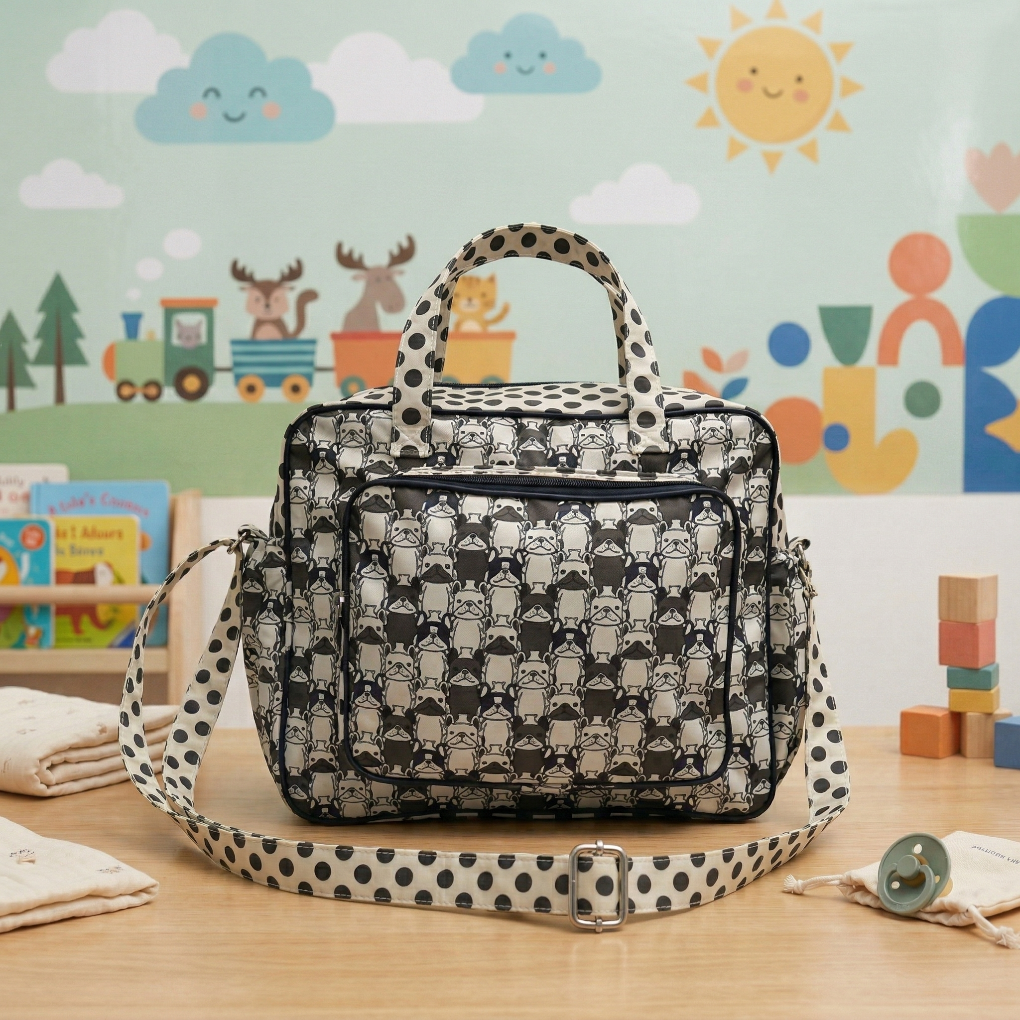 Pawfect Pals Print Baby Diaper Bag