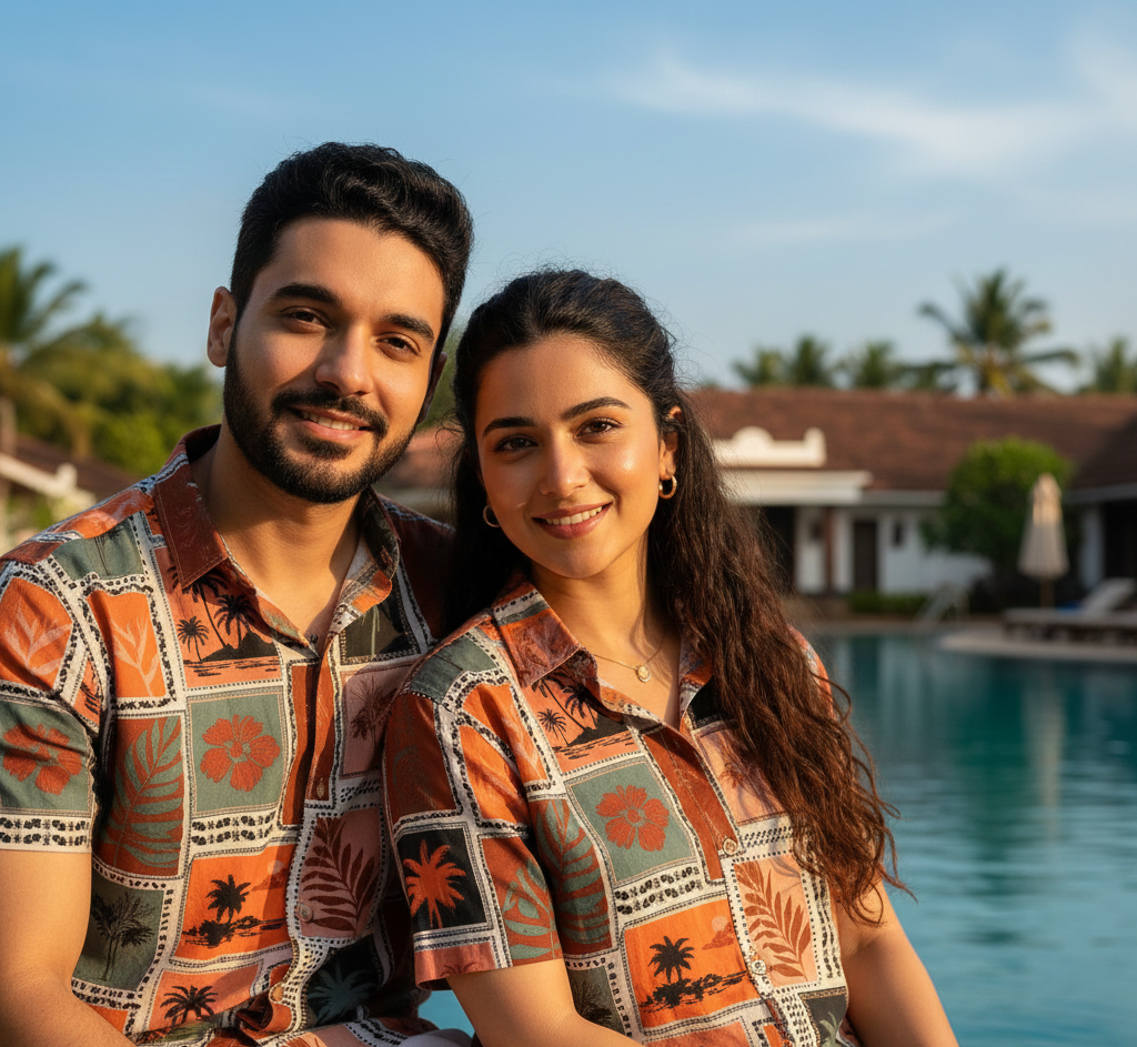 ABSTRACT FLORAL PRINTED SHIRT