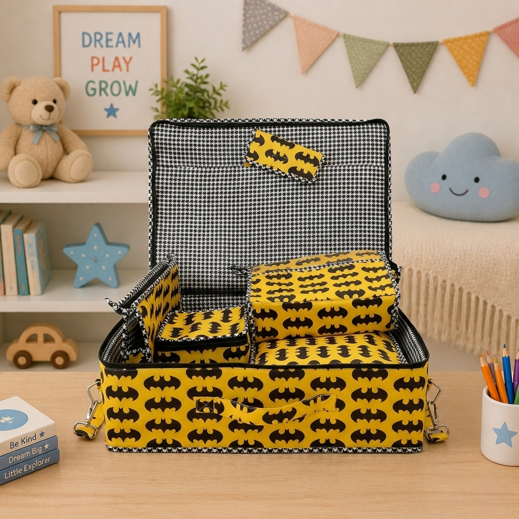 SUPER SQUAD BAT PRINT 8 PIECE KIDS GIFT SET