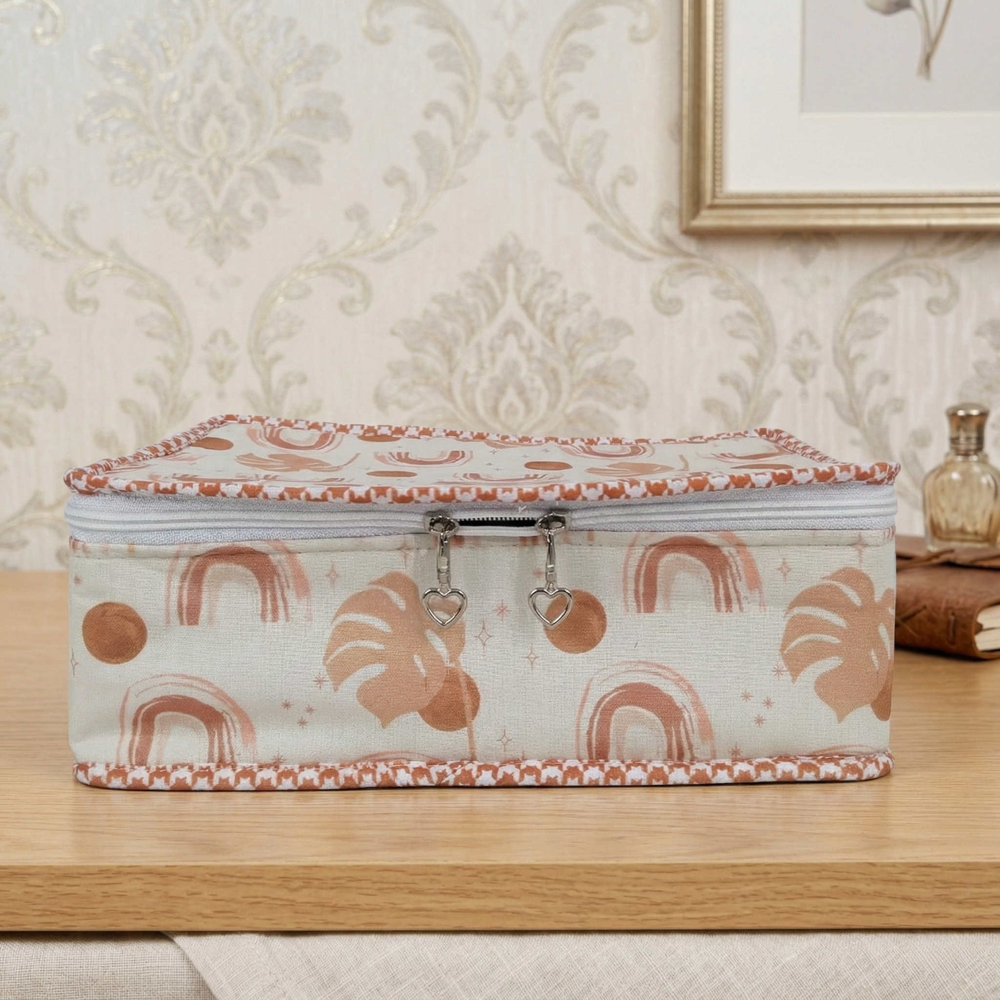 TERRACOTTA RAINBOWS PRINT JEWELRY ORGANIZER