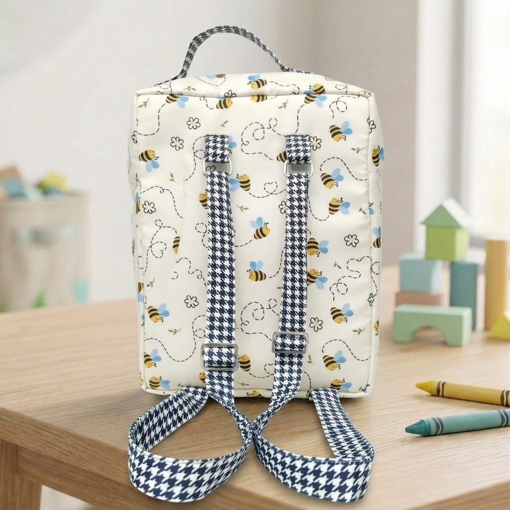 HONEYBEE DOODLE PRINT PRINT KIDS BACKPACK