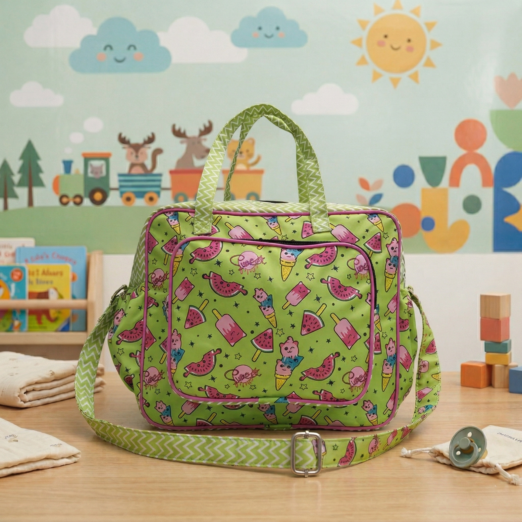 Tropical Bliss Print Baby Diaper Bag