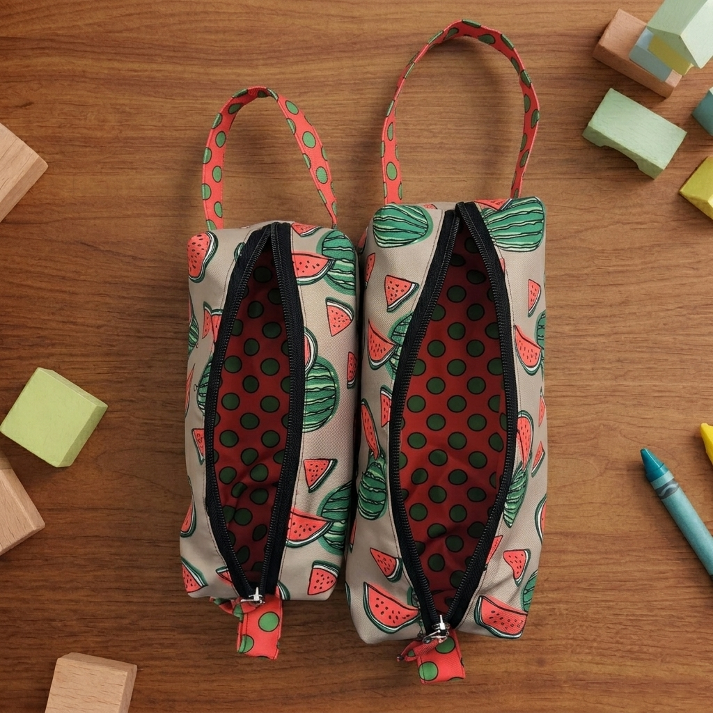 SUMMER MELON PRINT Small Duo Pouch Set
