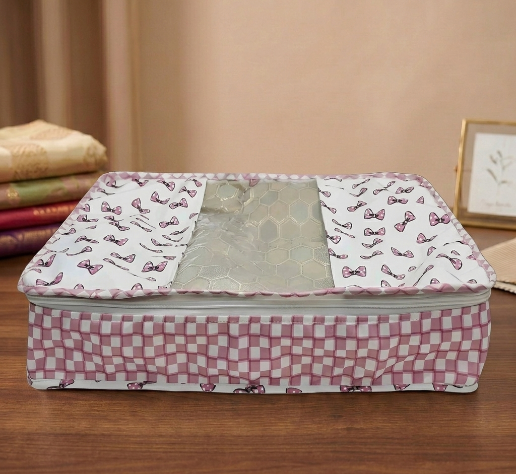 Classy Bow Print Grand Saree Organizer