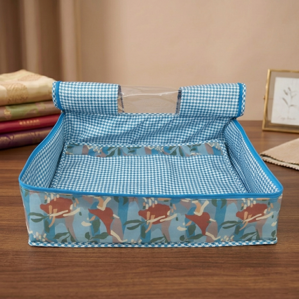 COBALT CAMO JUNGLE PRINT GRAND SAREE ORGANIZER