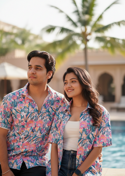 Pastel Colour Couple shirt