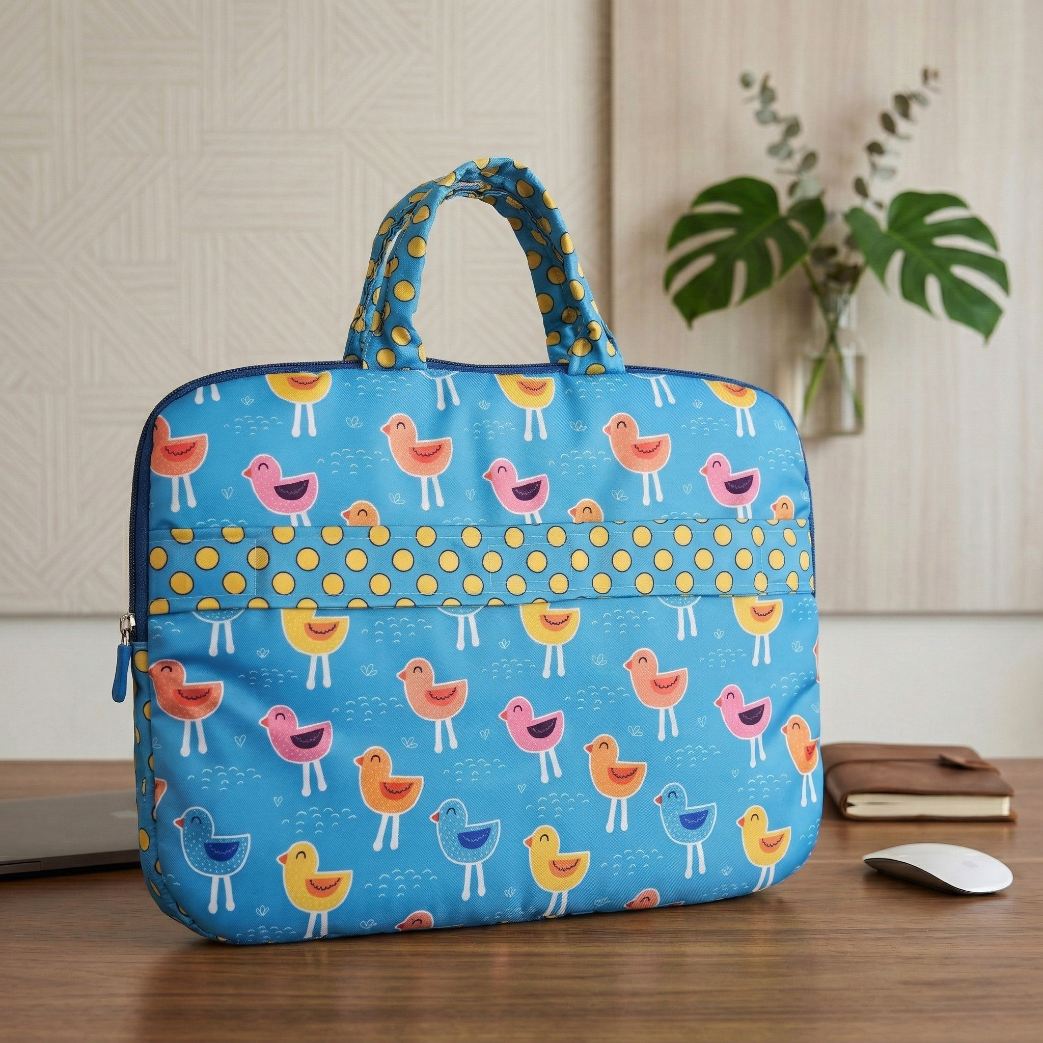 PLAYFUL BIRDS PRINT Laptop Bag