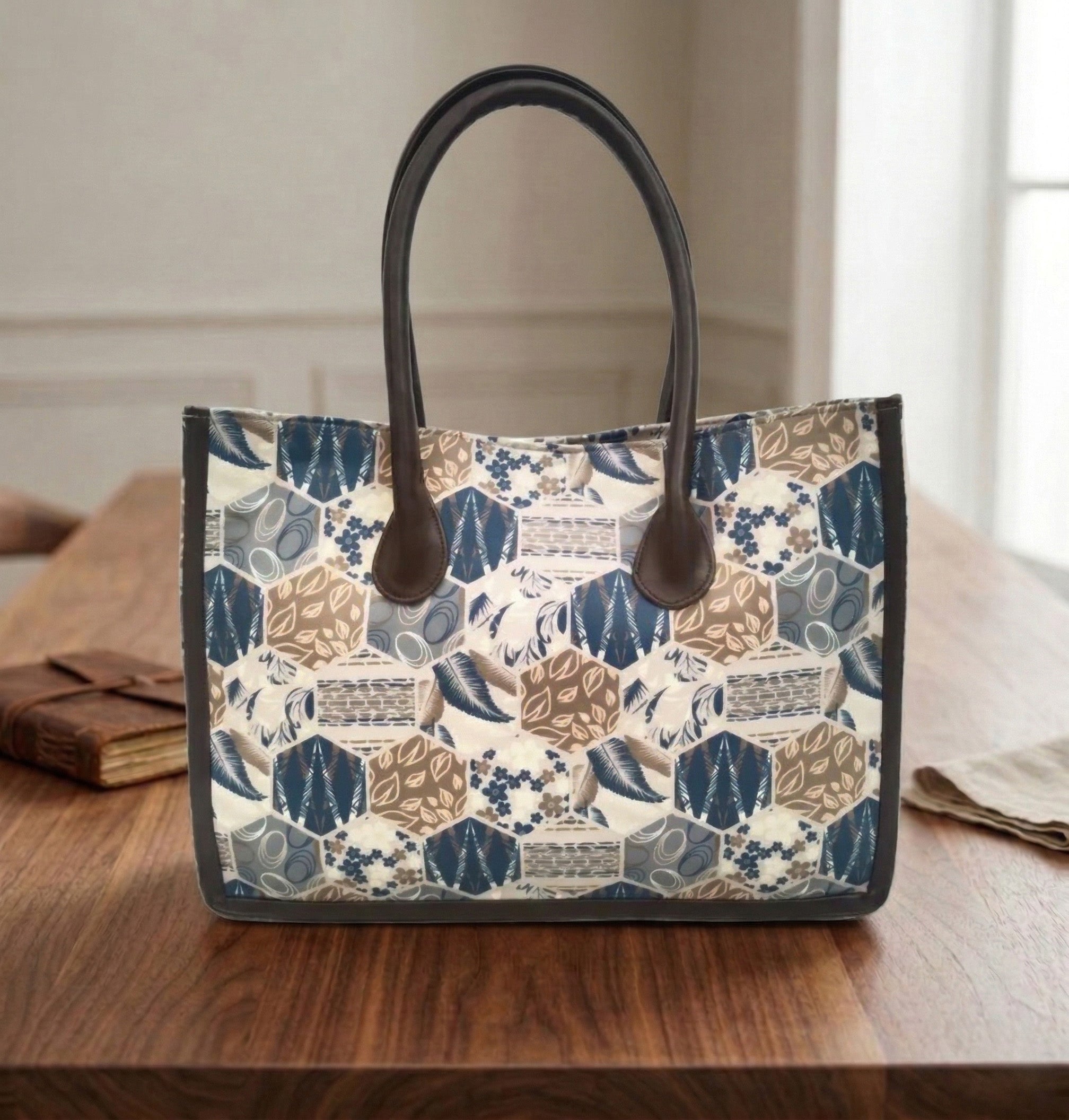 HERITAGE LEAF TILES TRAVEL LEATHER BAG