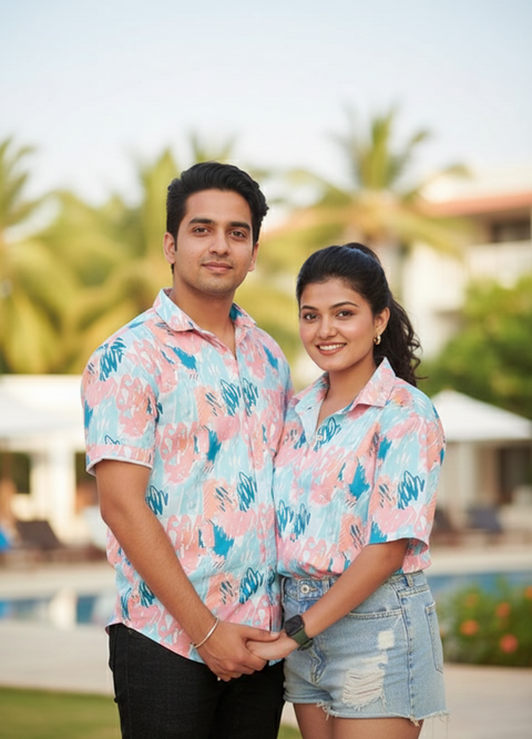Calm leave Couple shirt