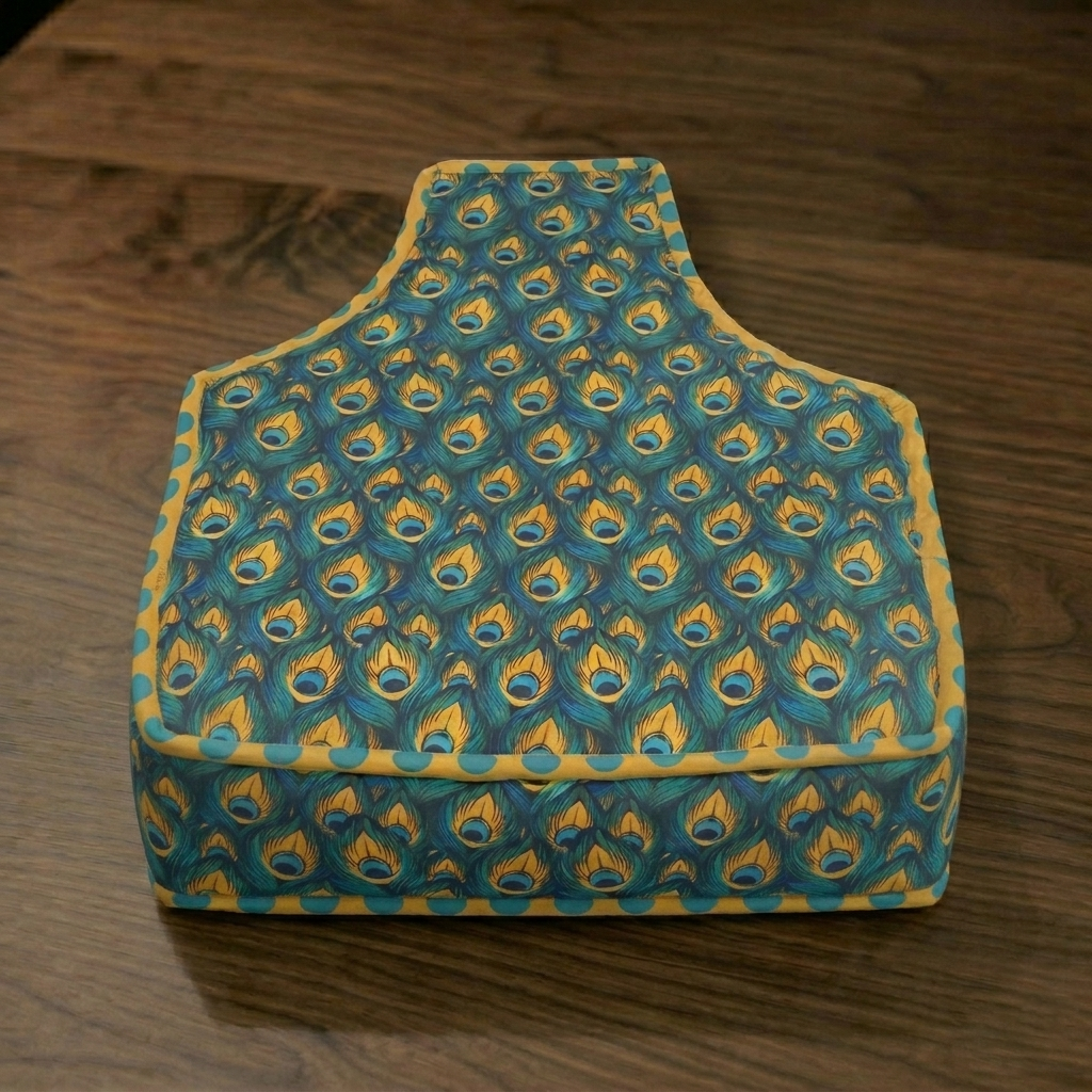 PEACOCK GLORY PRINT BLOUSE COVER