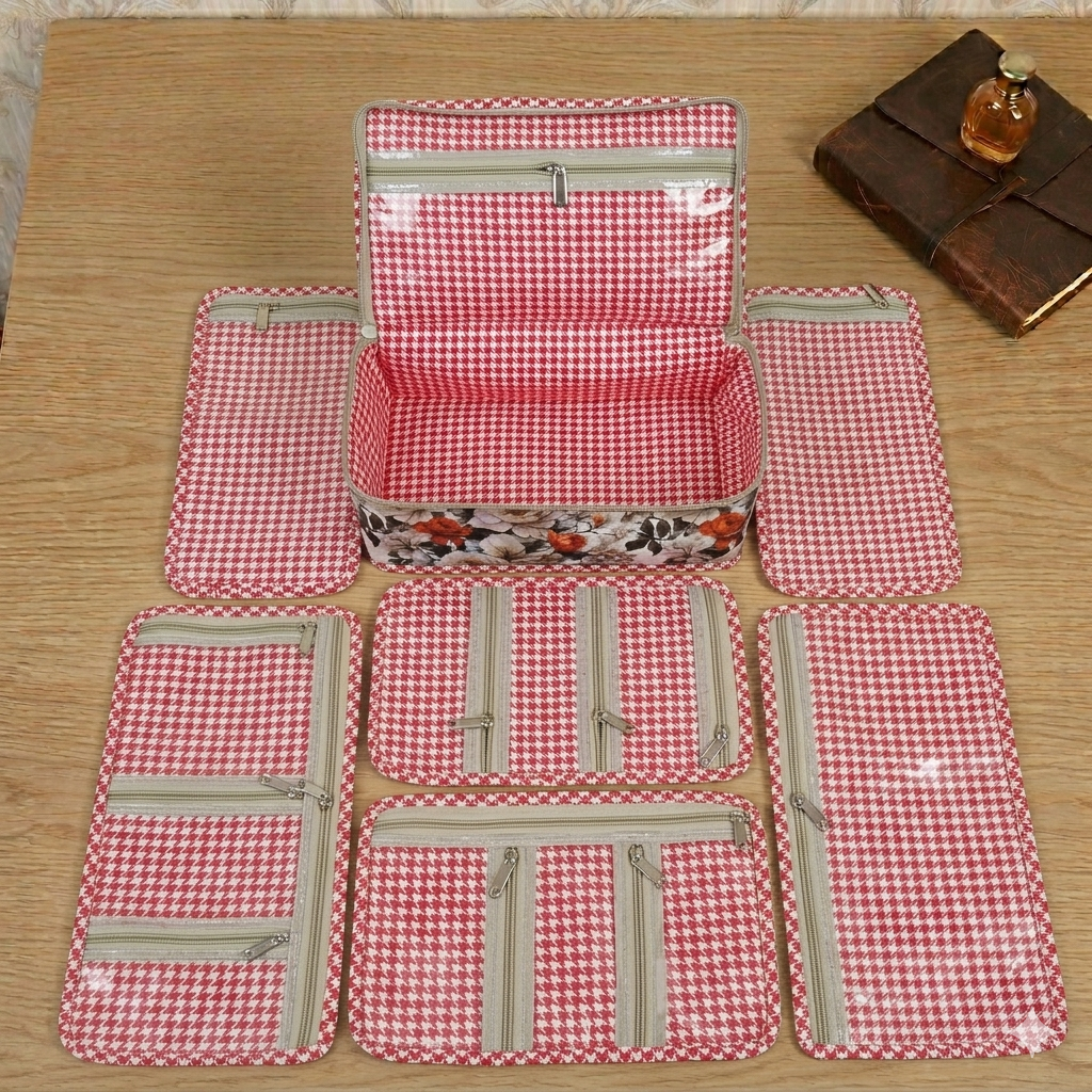 VINTAGE SAFFRON PRINT JEWELRY ORGANIZER