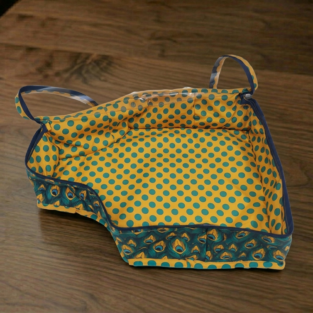 PEACOCK GLORY PRINT BLOUSE COVER