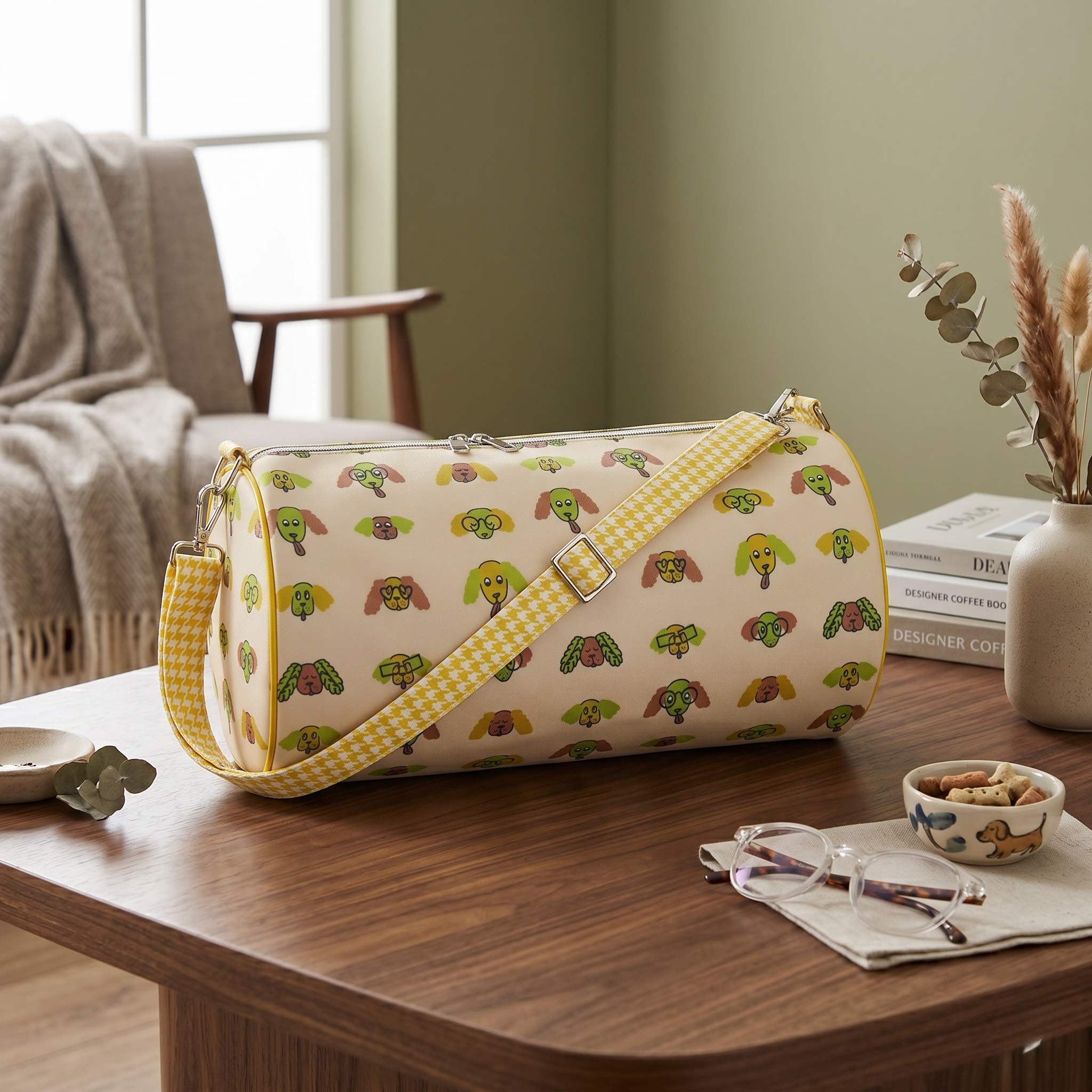 PUP PARADE PRINT DUFFEL BAG