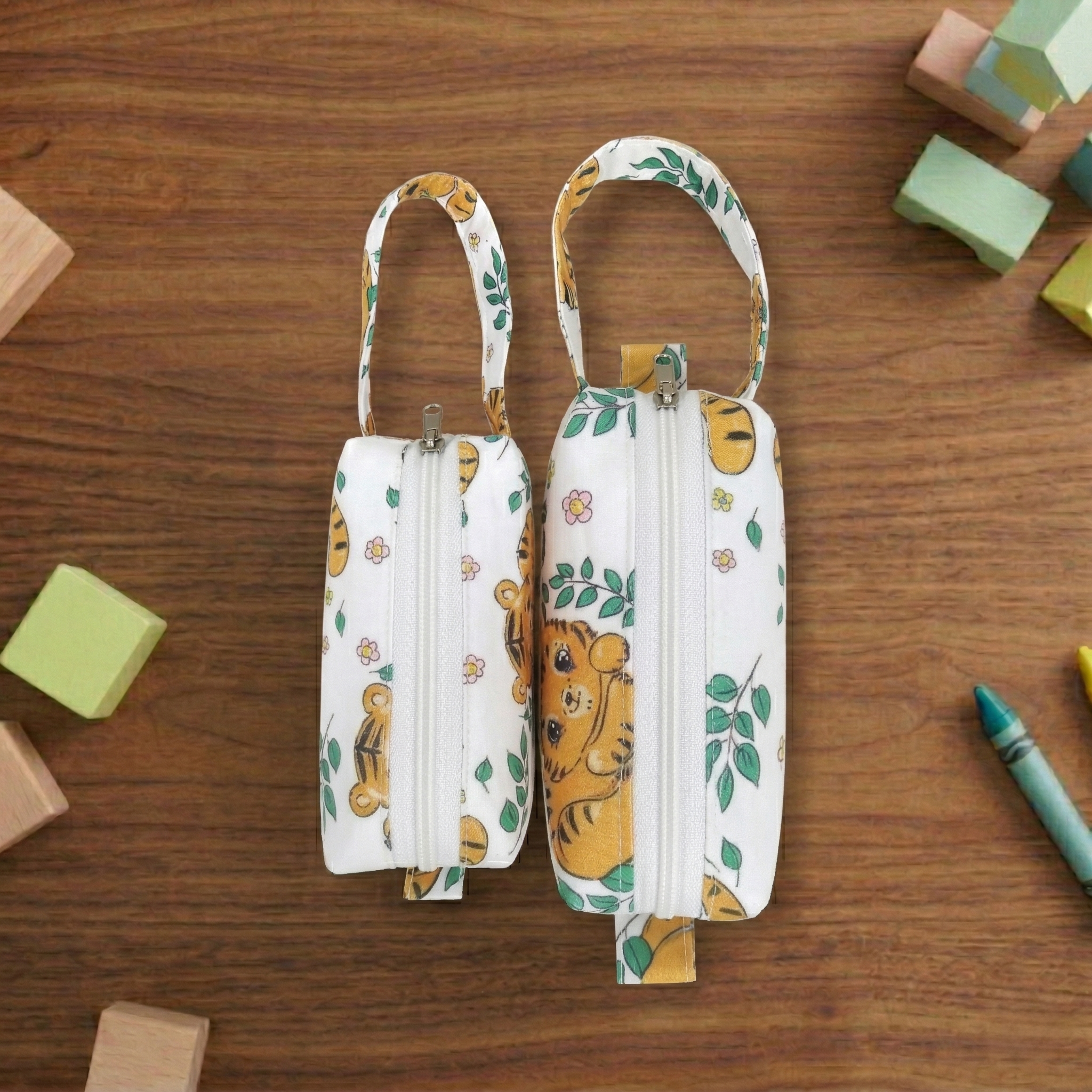 TOON TIGER PRINT SMALL DUO POUCH SET
