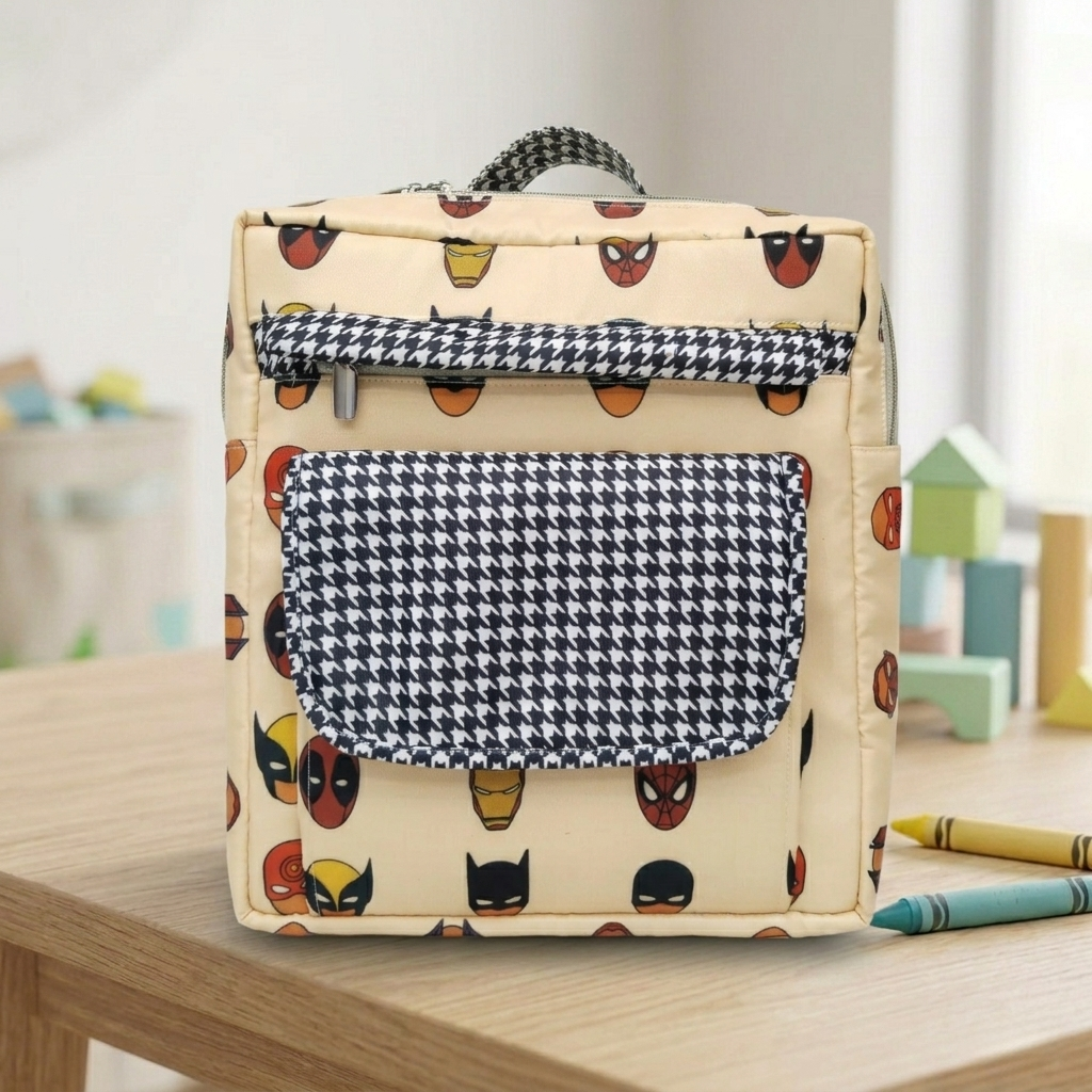 SUPER MASK PARADE PRINT KIDS BACKPACK