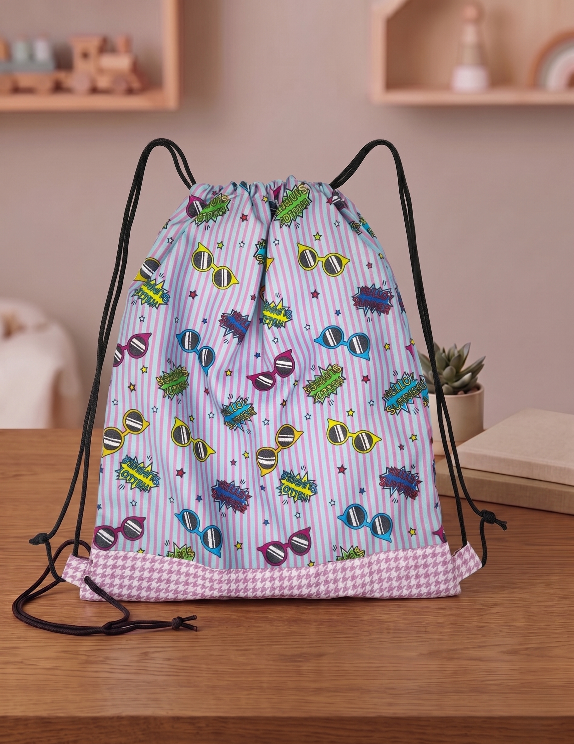 POP SUNGLASS PARTY DRAWSTRING BACKPACK