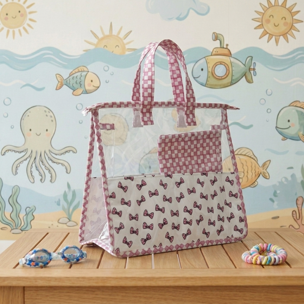 Classy Bow Print Swimming Bag