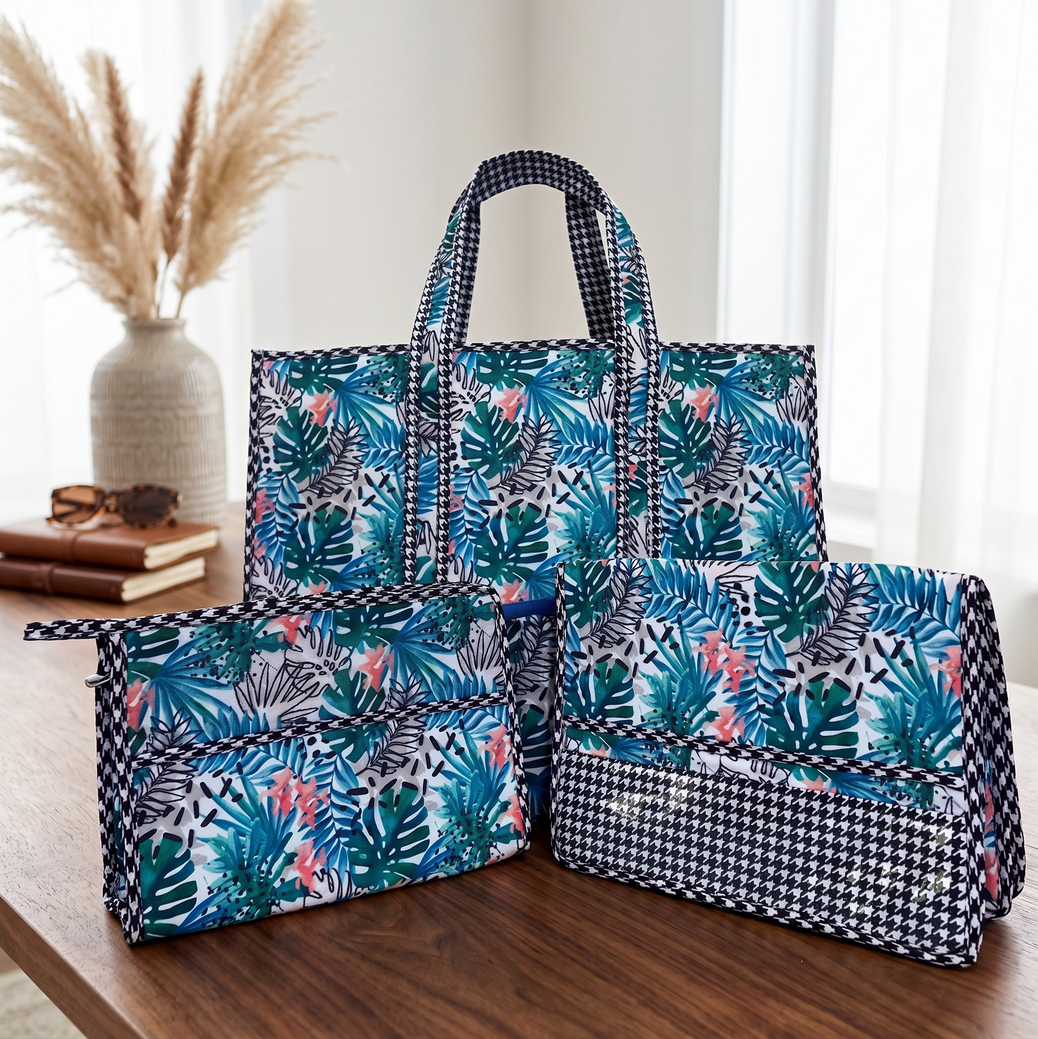 TROPICAL TEAL JAM TOTE BAG SET