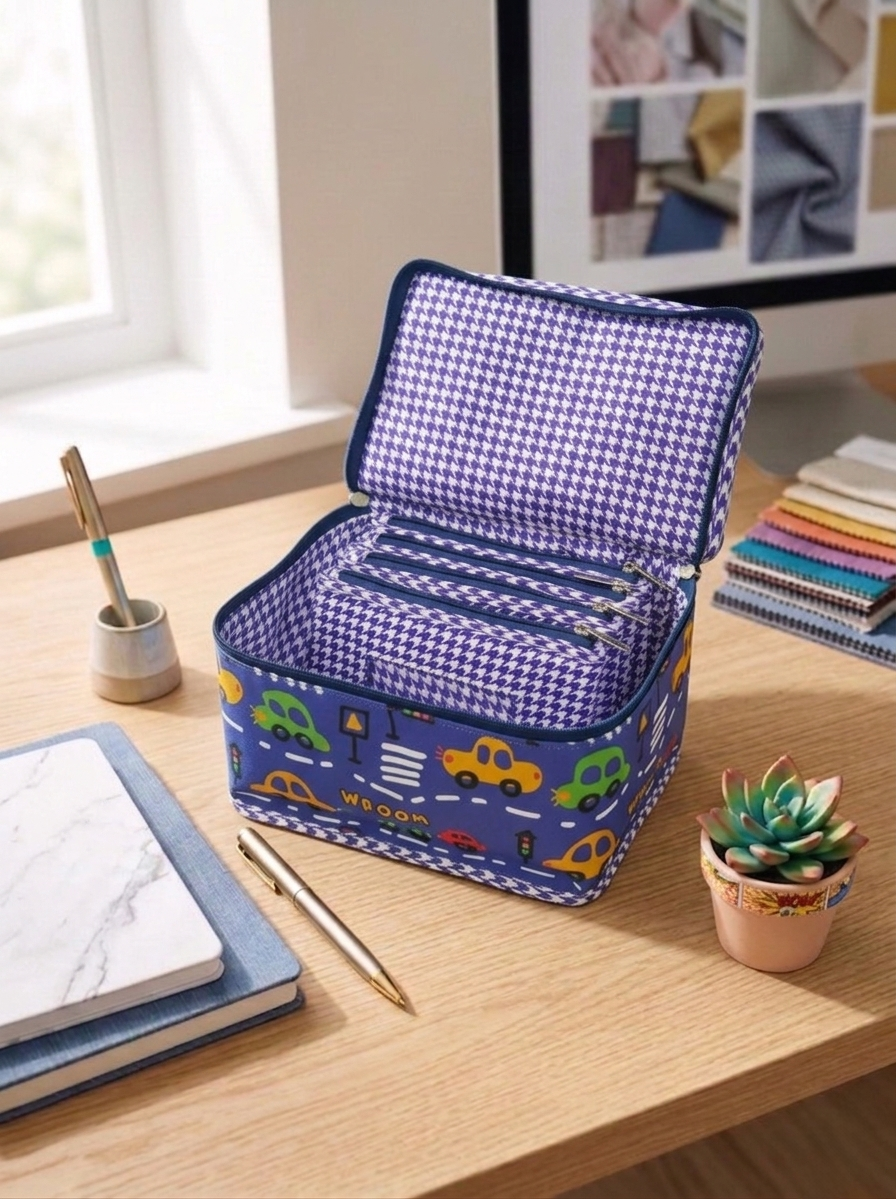 VEHICLE PRINT JEWELLERY  POUCH ORGANISER